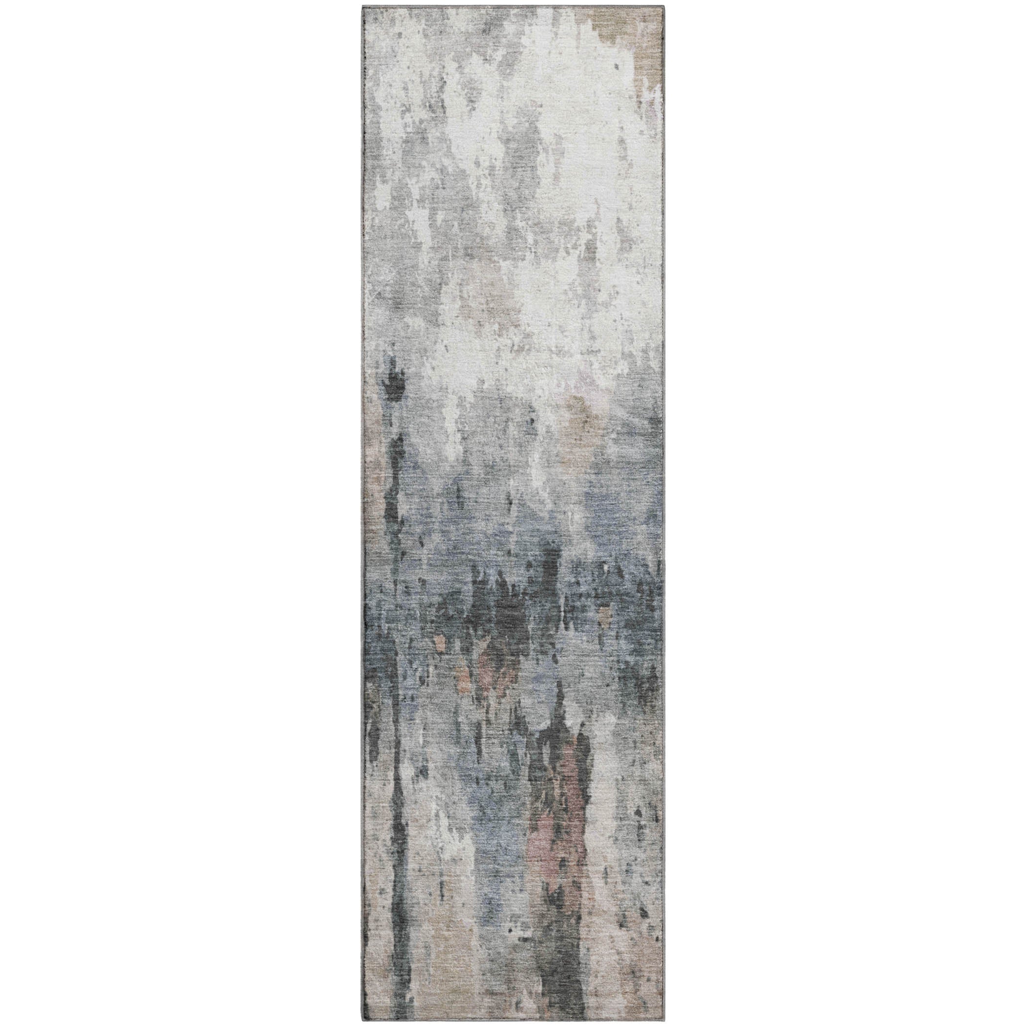 Cairo Machine Washable Transitional Beige Brown Rug 2'3" x 7'6" #shape_Runner
