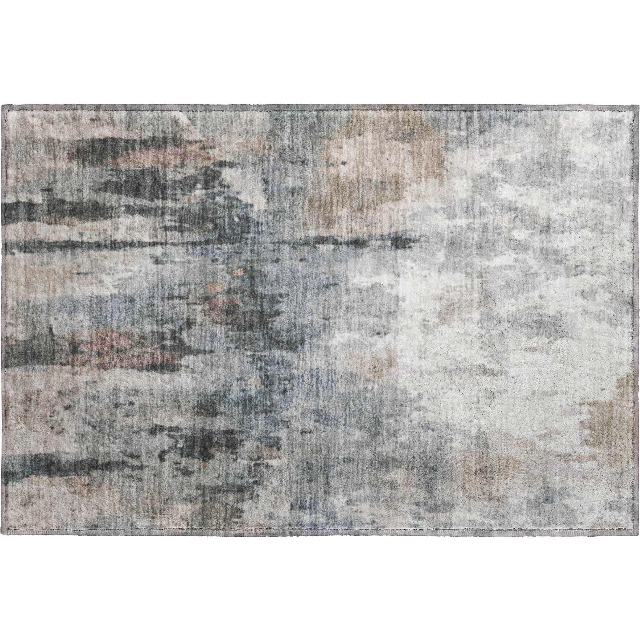 Cairo Machine Washable Transitional Beige Brown Rug 1'8" x 2'6" #shape_Rectangle