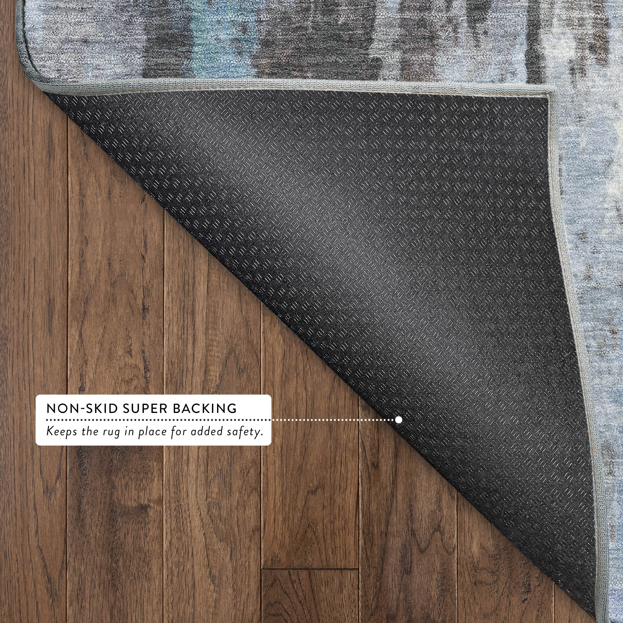 Cairo Machine Washable Transitional Blue Rug 1'8" x 2'6" #shape_Rectangle