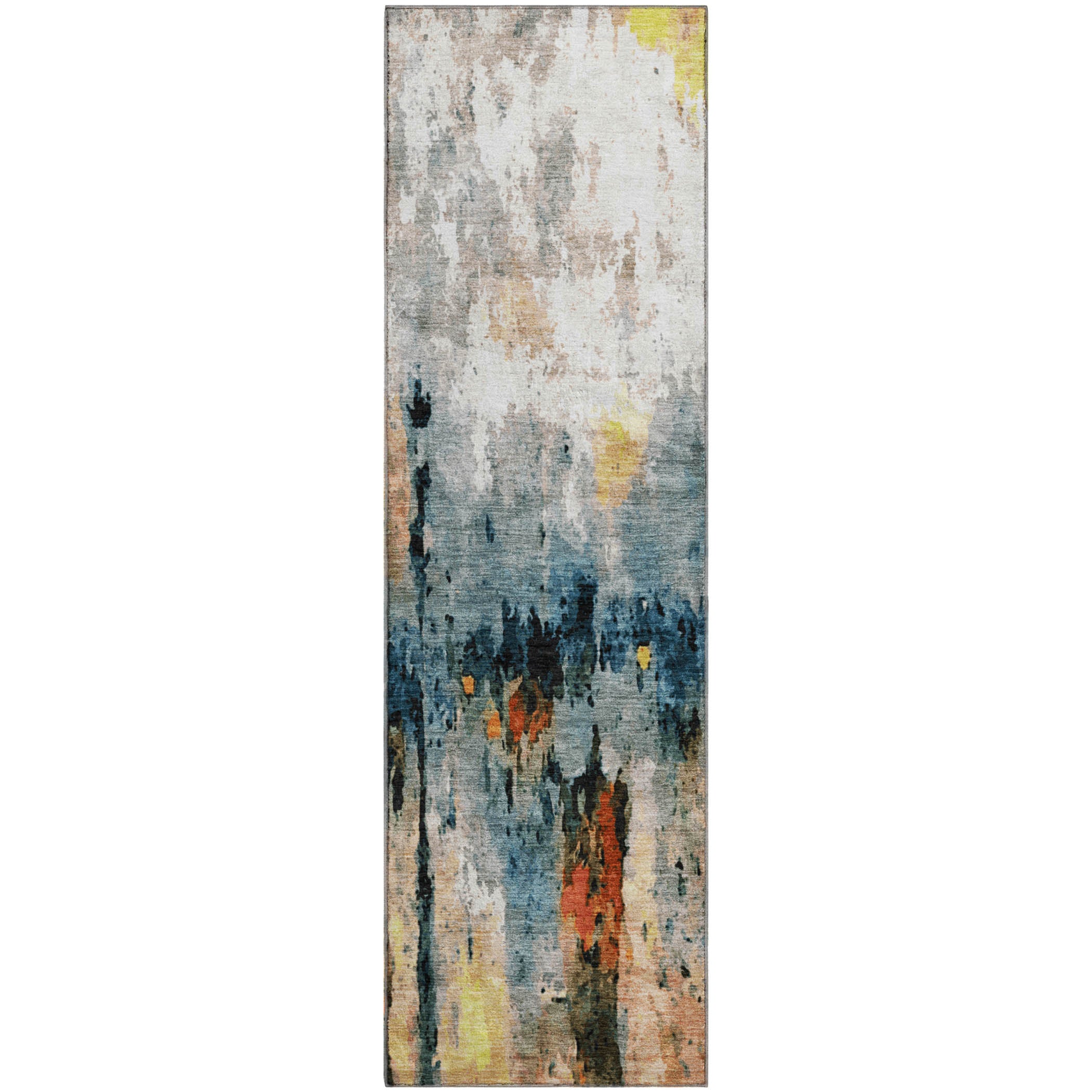 Cairo Machine Washable Transitional Ivory Rug 2'3" x 7'6" #shape_Runner
