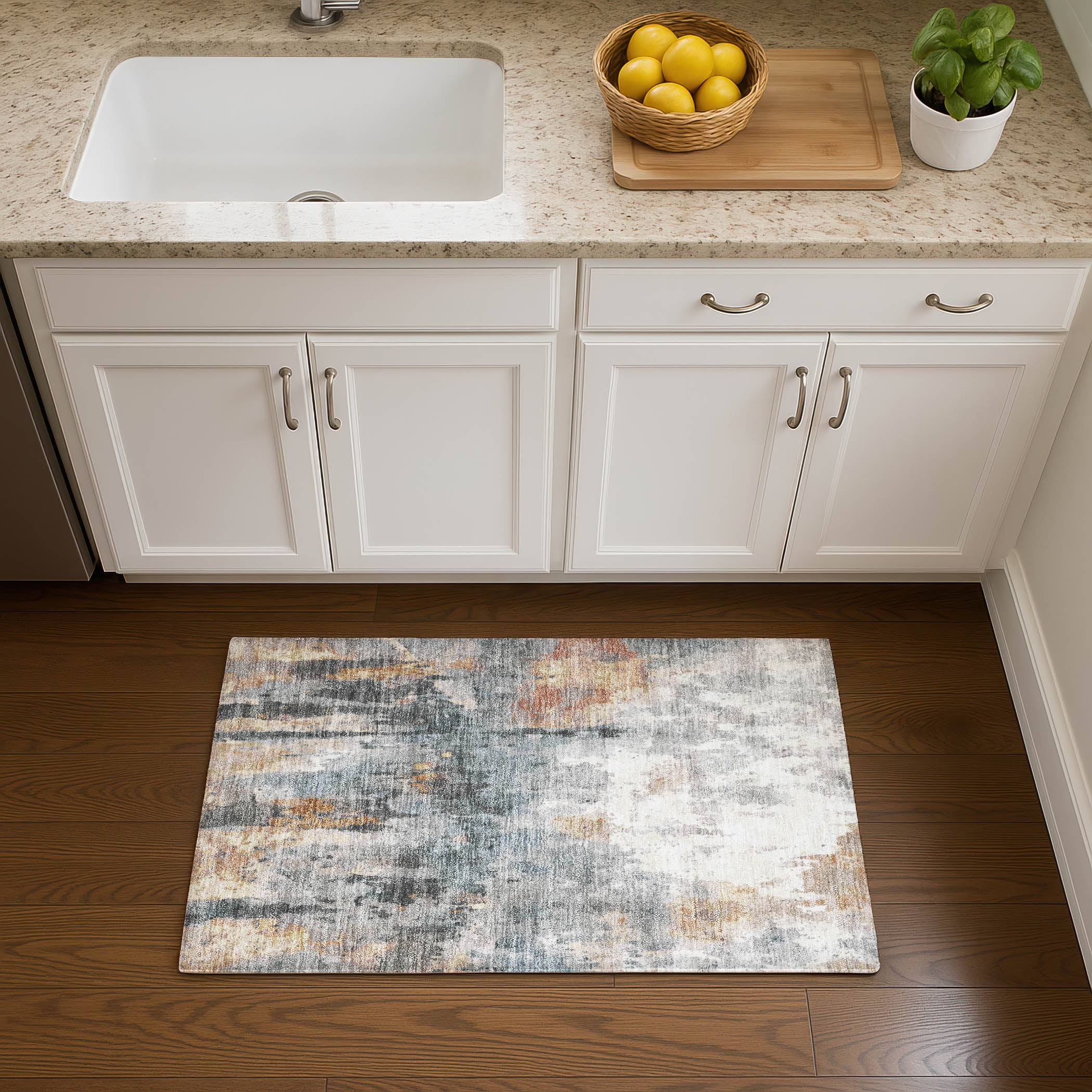 Cairo Machine Washable Transitional Rust Orange Rug 1'8" x 2'6" #shape_Rectangle