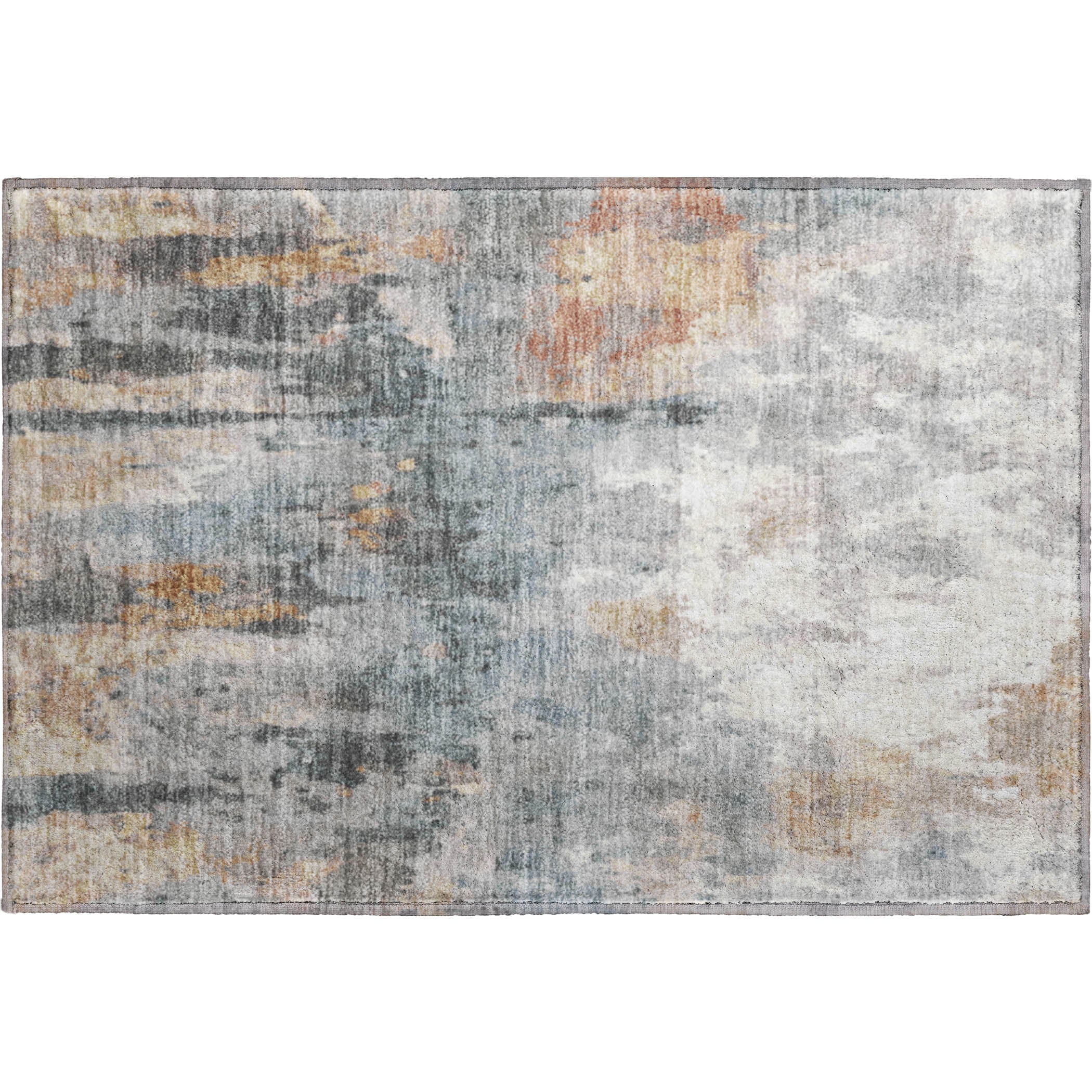 Cairo Machine Washable Transitional Rust Orange Rug 1'8" x 2'6" #shape_Rectangle
