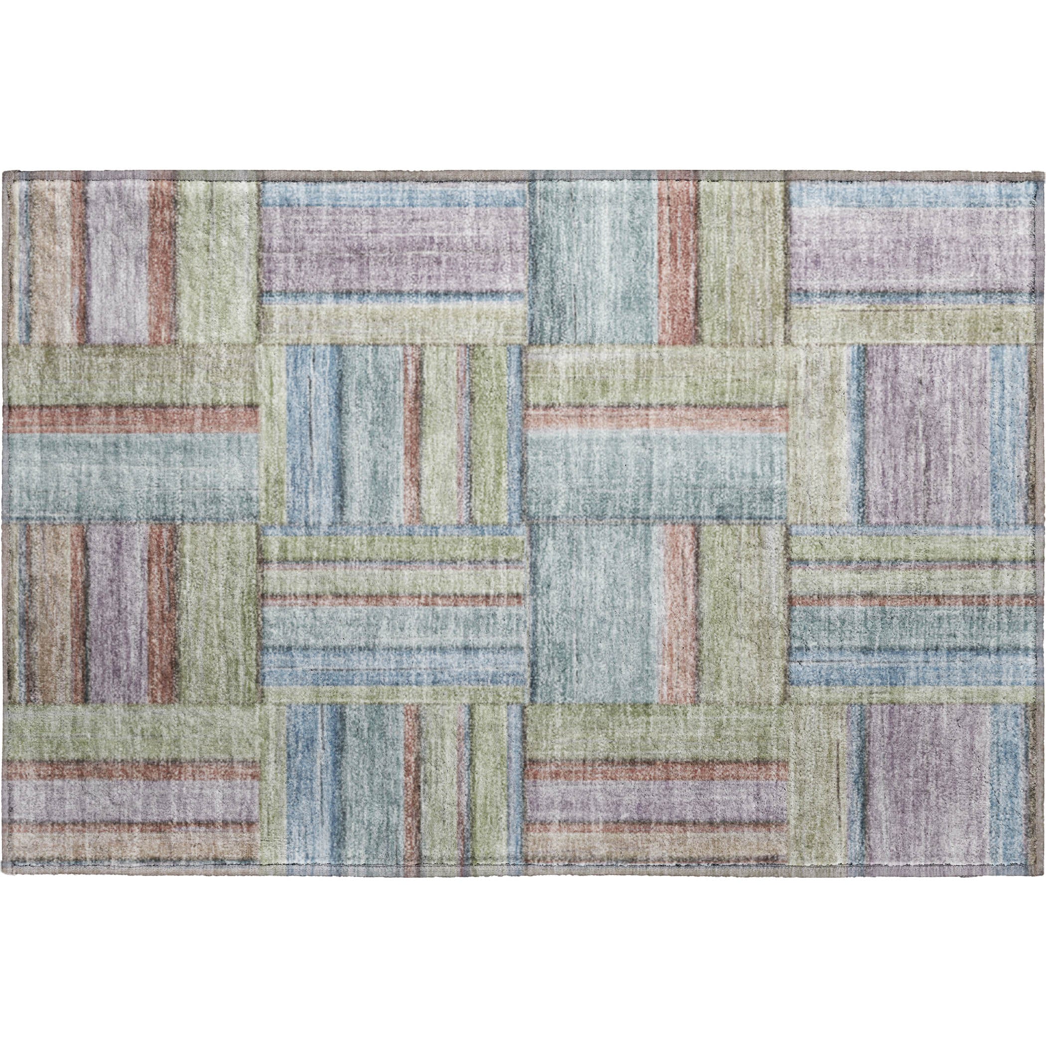 Porto Machine Washable Transitional Aloe Green Rug 1'8" x 2'6" #shape_Rectangle