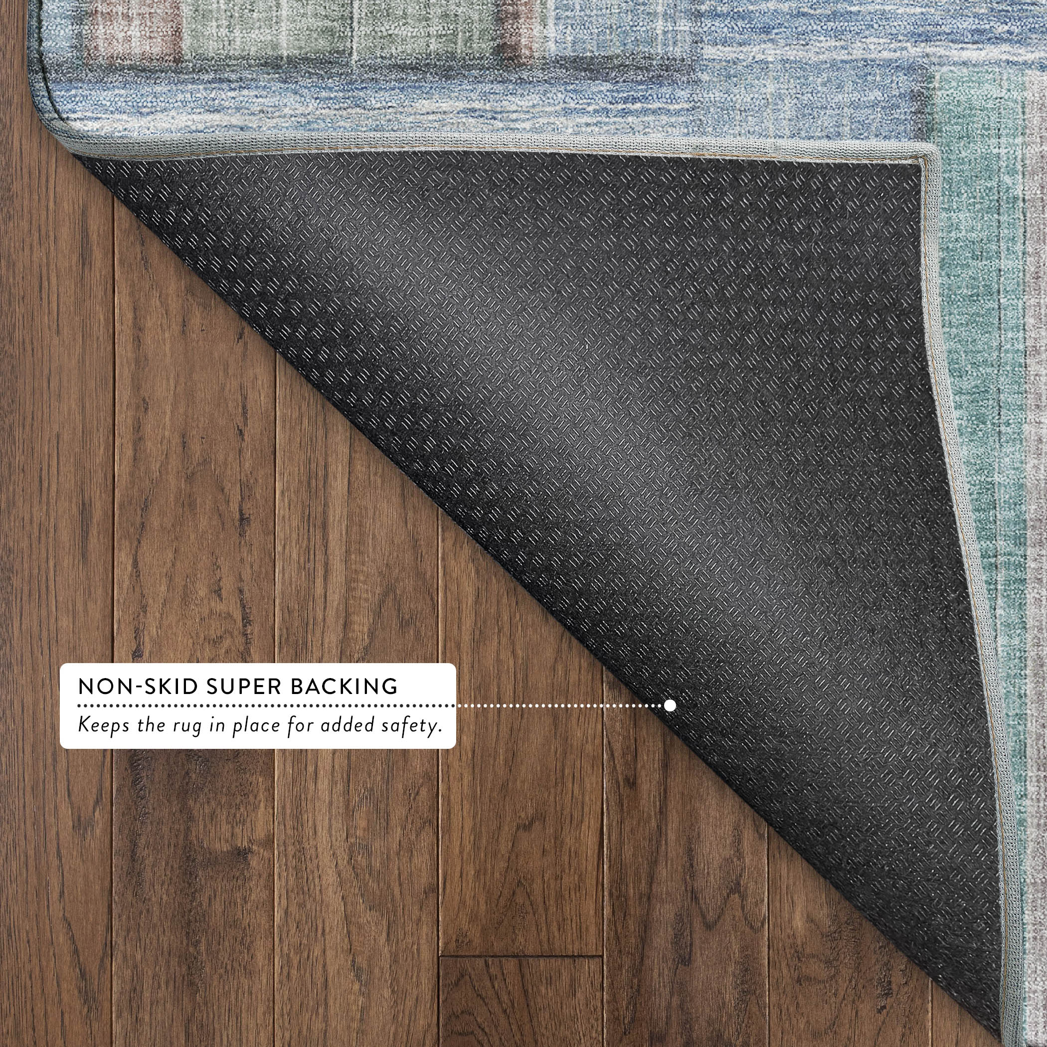 Porto Machine Washable Transitional Denim Blue Rug 1'8" x 2'6" #shape_Rectangle