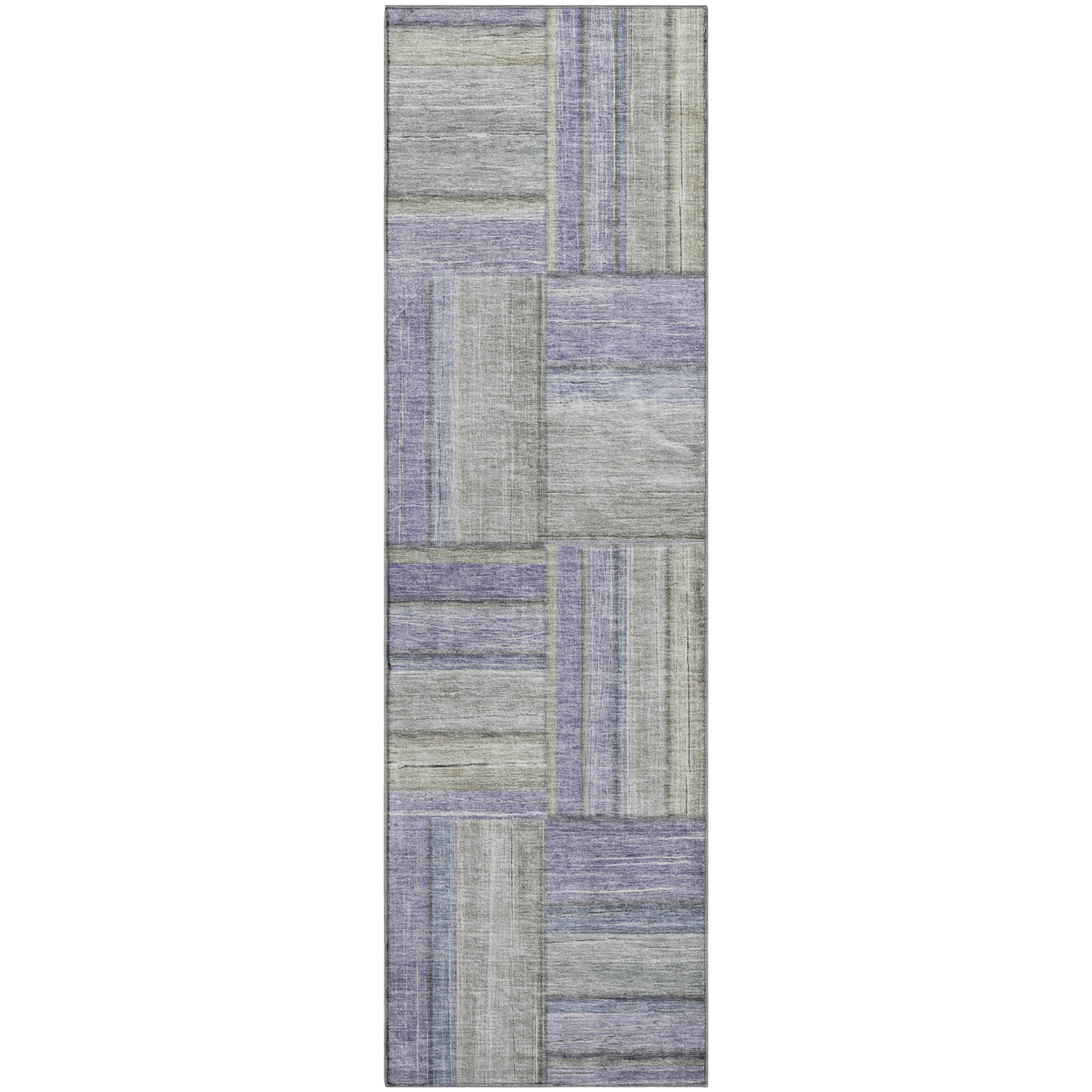 Porto Machine Washable Transitional Purple Rug 2'3" x 7'6" #shape_Runner