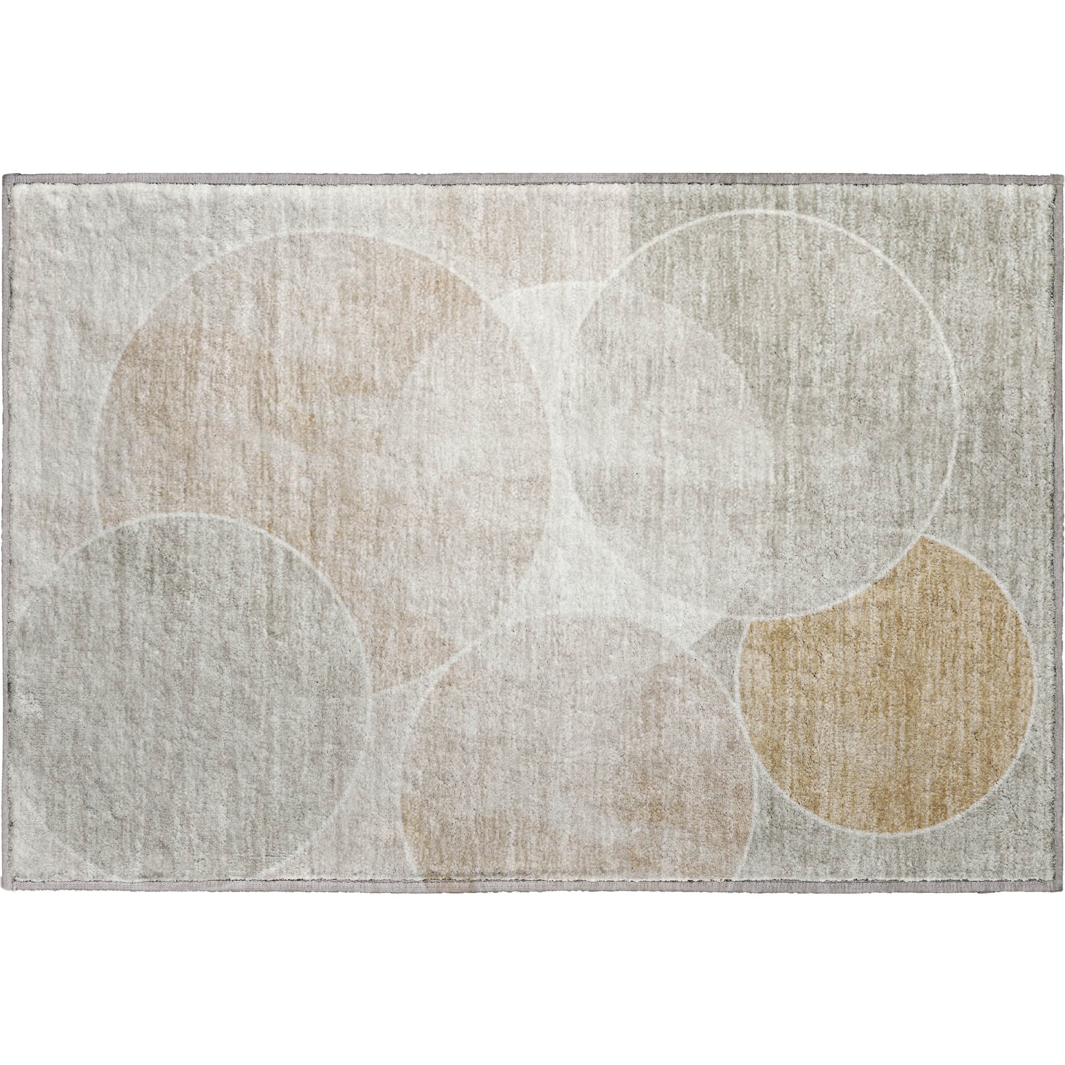 Athens Machine Washable Transitional Beige Brown Rug 1'8" x 2'6" #shape_Rectangle