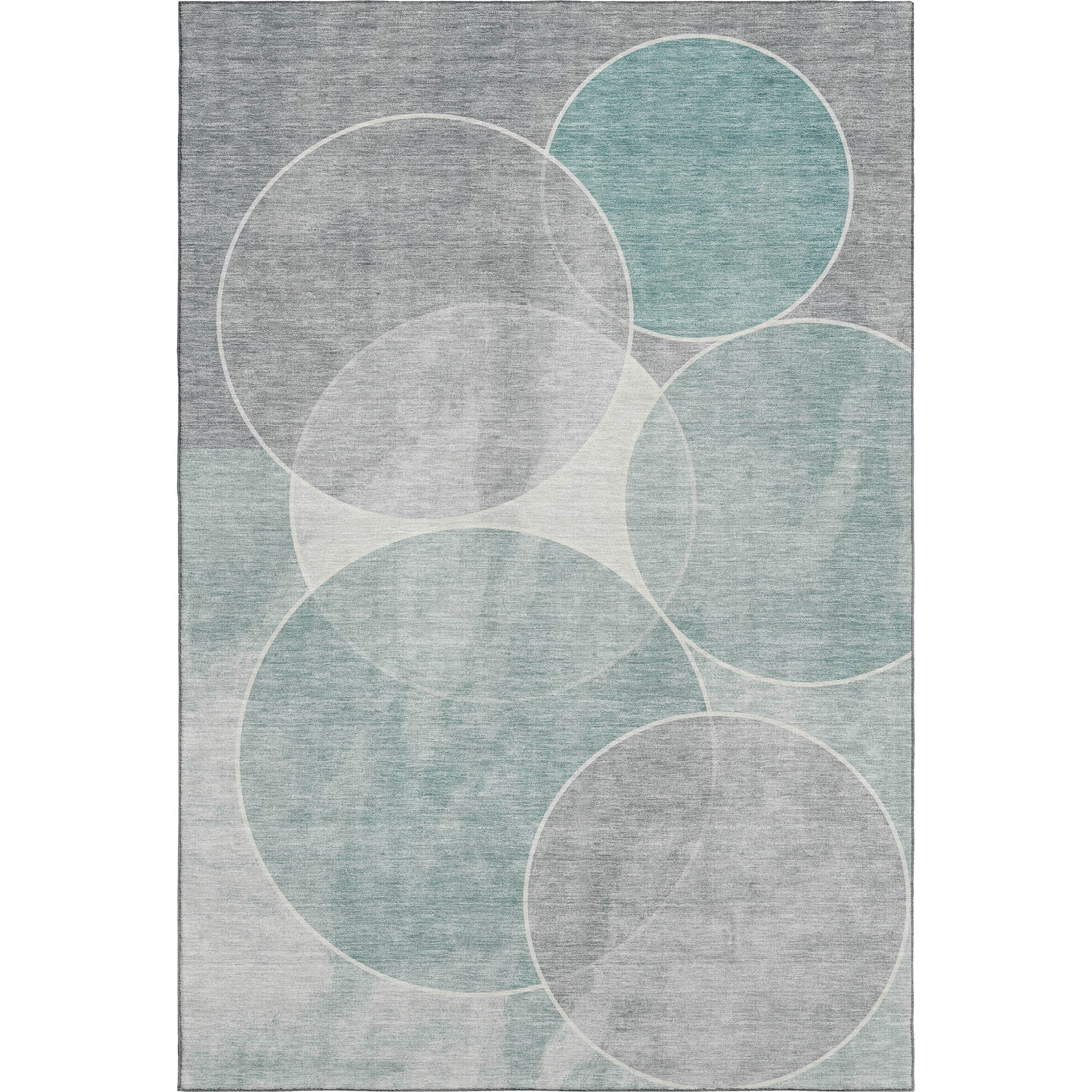 Athens Machine Washable Transitional Teal Rug 2'6" x 3'10" #shape_Rectangle
