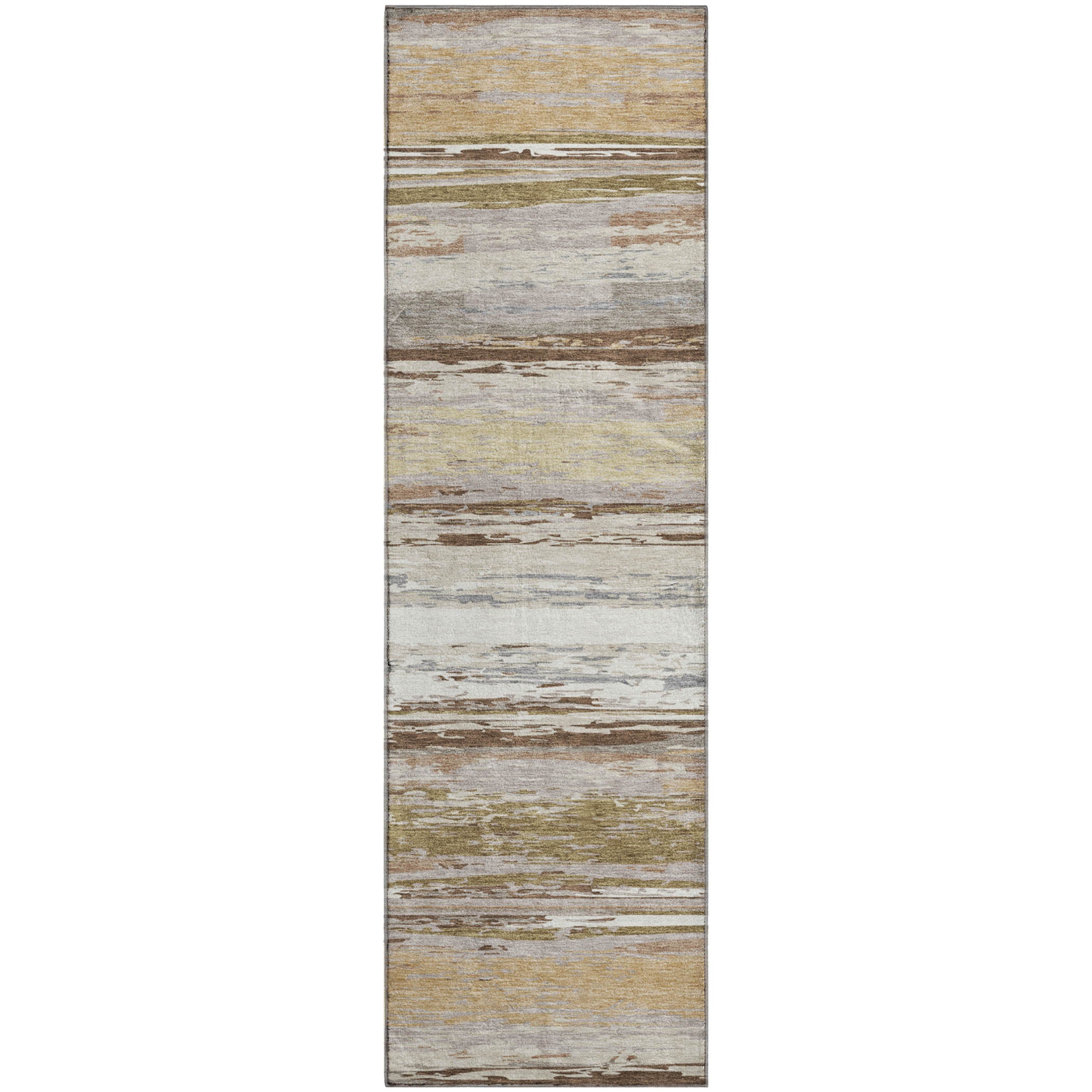 Mostar Machine Washable Transitional Beige Brown Rug 2'3" x 7'6" #shape_Runner