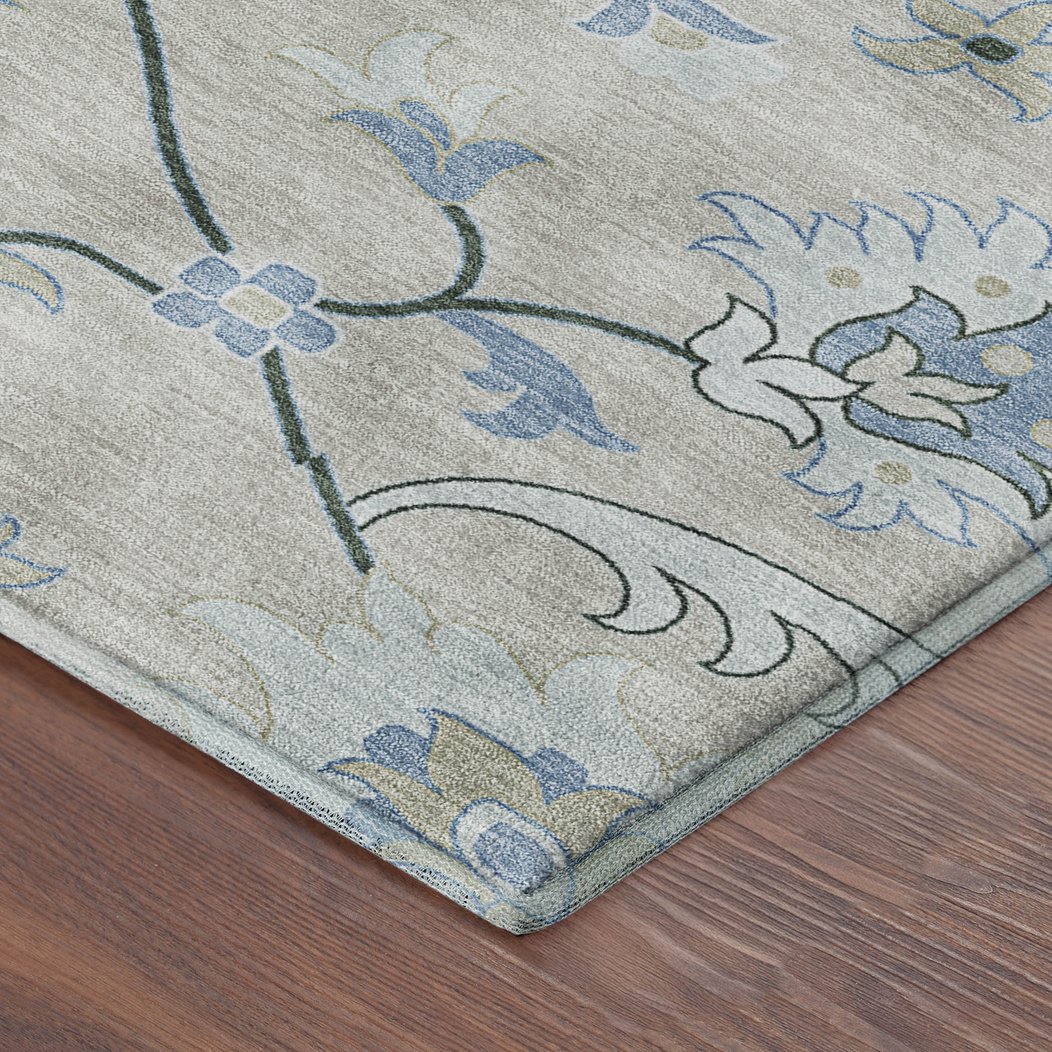 Cusco Machine Washable Traditional Beige Brown Rug 1'8" x 2'6" #shape_Rectangle