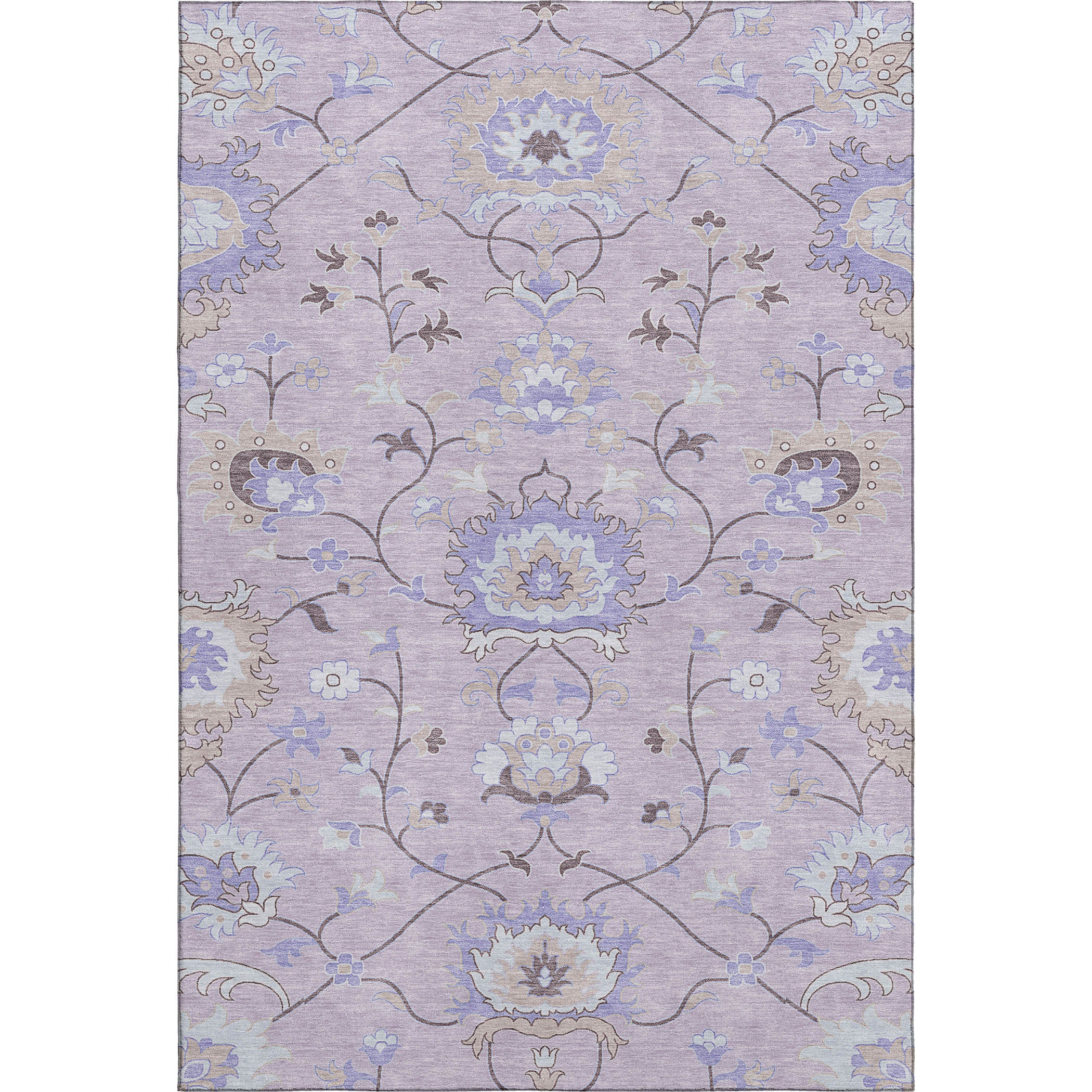 Cusco Machine Washable Traditional Blush Pink Rug 3' x 5' #shape_Rectangle
