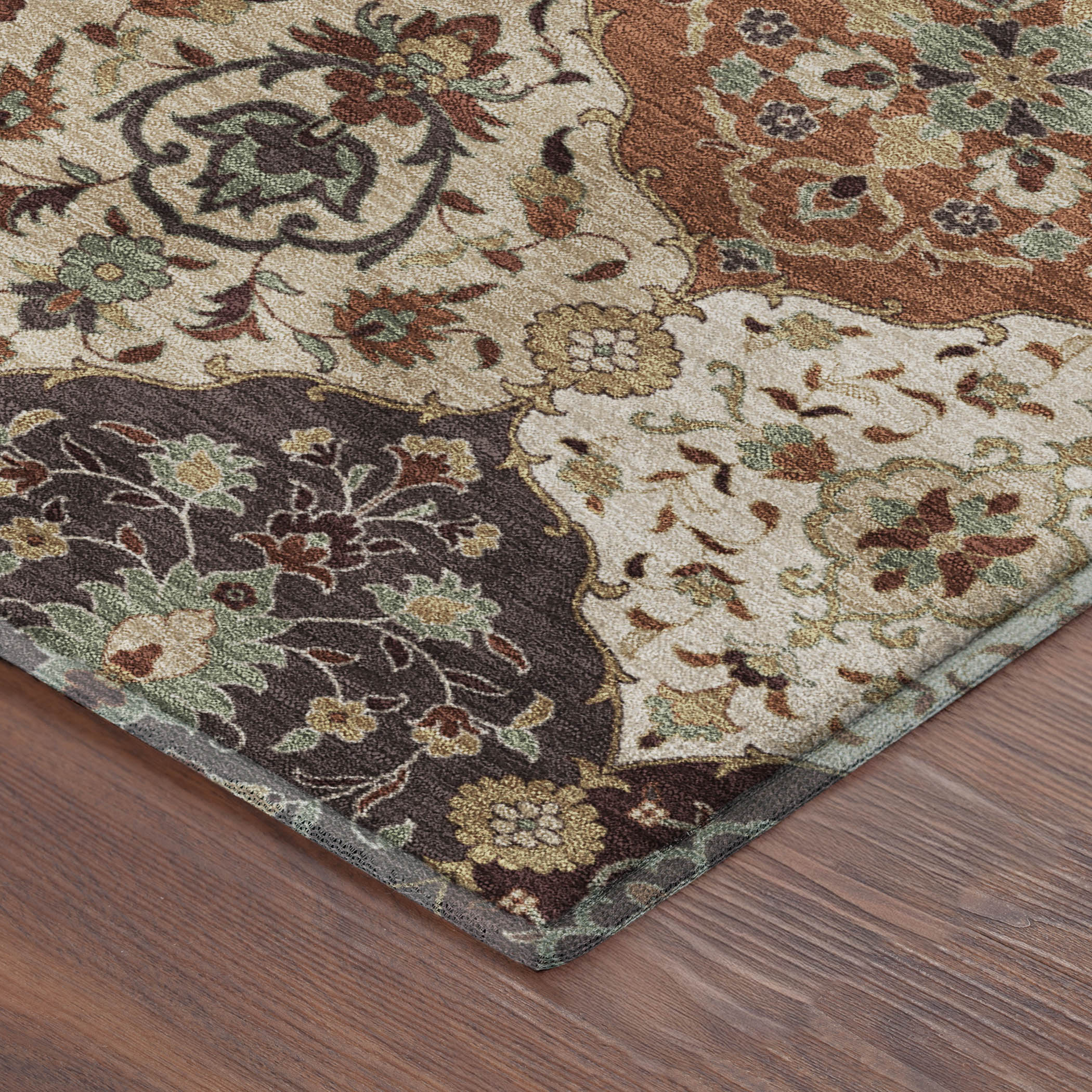 Oslo Machine Washable Transitional Paprika Orange Rug 1'8" x 2'6" #shape_Rectangle