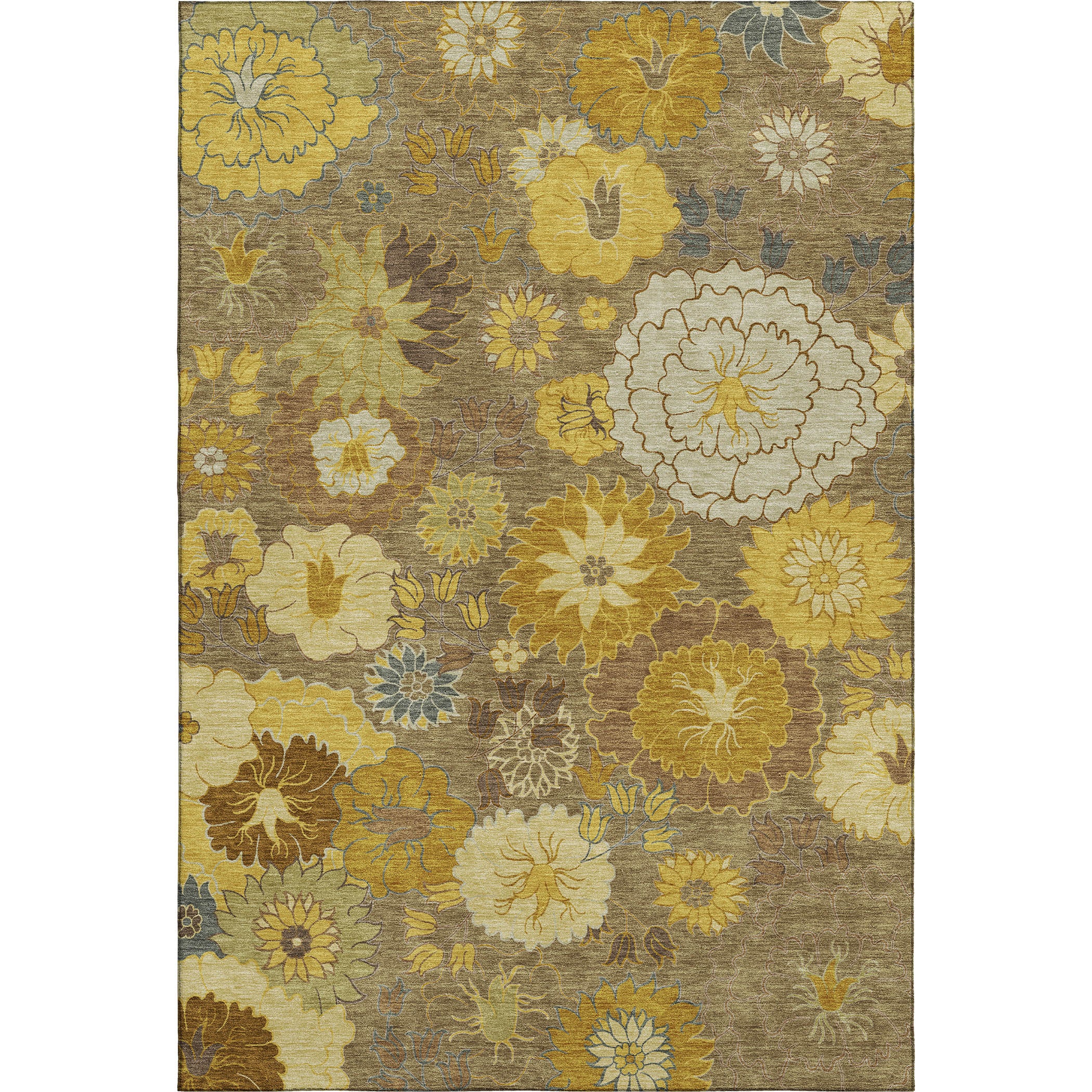 Istanbul Machine Washable Transitional Mocha Brown Rug 3' x 5' #shape_Rectangle