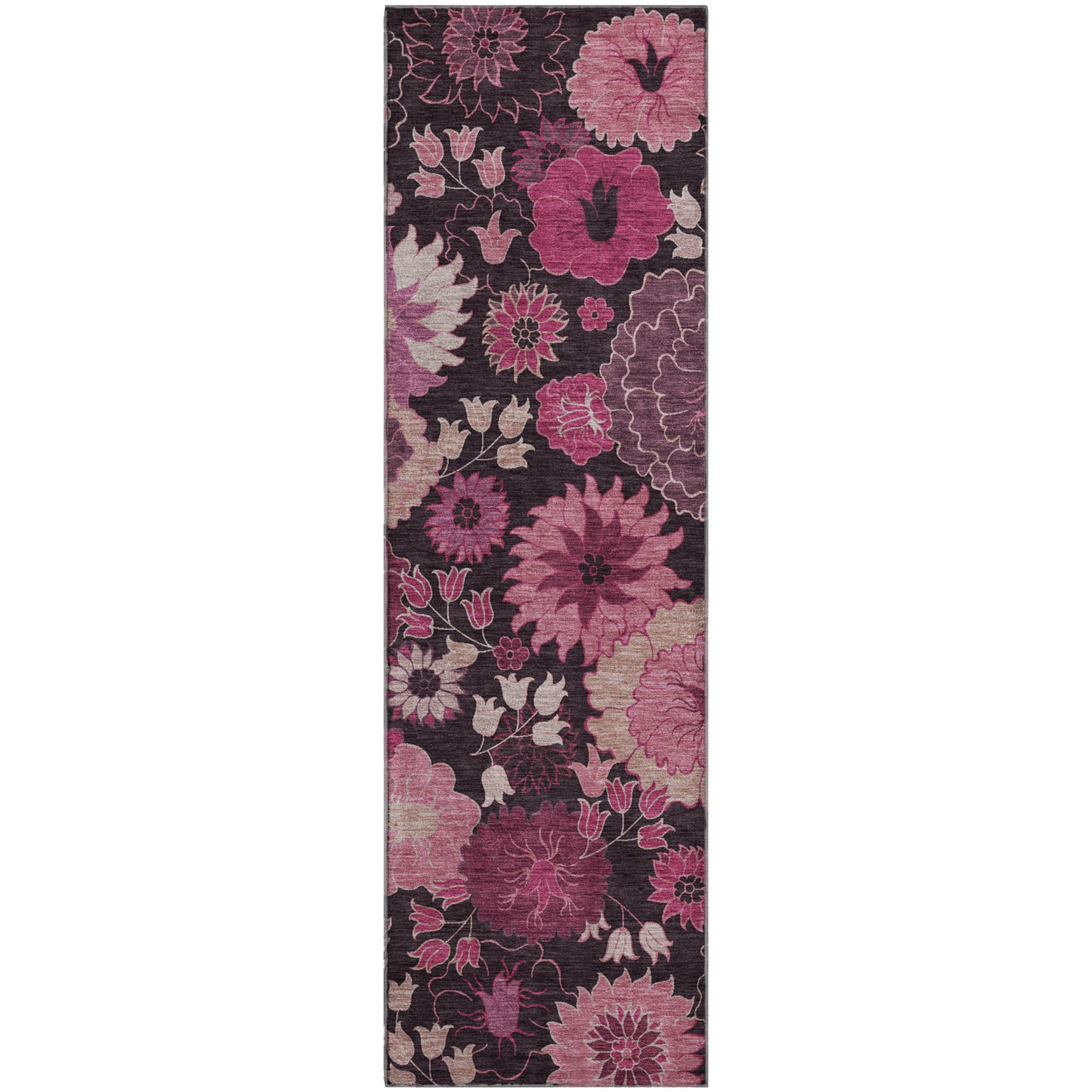 Luang Prabang Machine Washable Transitional Blush Pink Rug 2'3" x 7'6" #shape_Runner