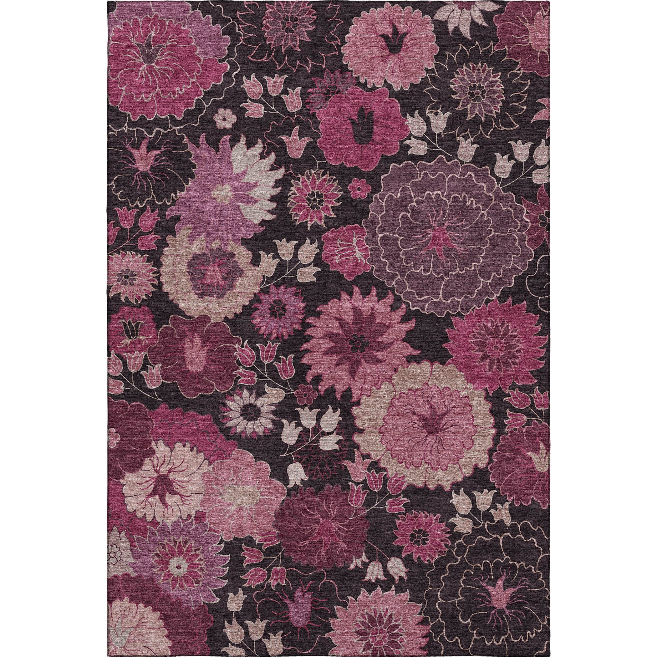 Luang Prabang Machine Washable Transitional Blush Pink Rug 3' x 5' #shape_Rectangle