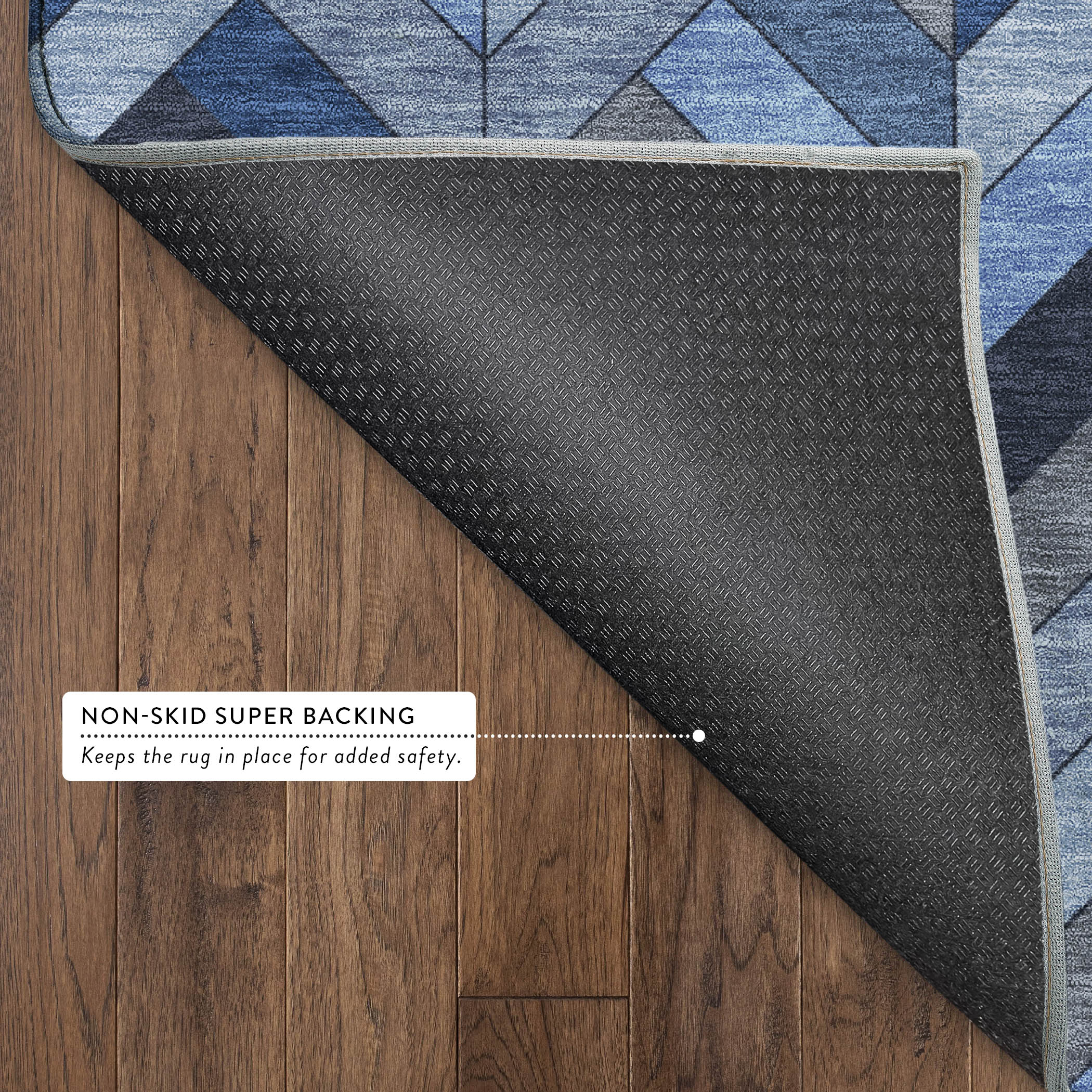 Cairo Machine Washable Transitional Blue Rug 1'8" x 2'6" #shape_Rectangle