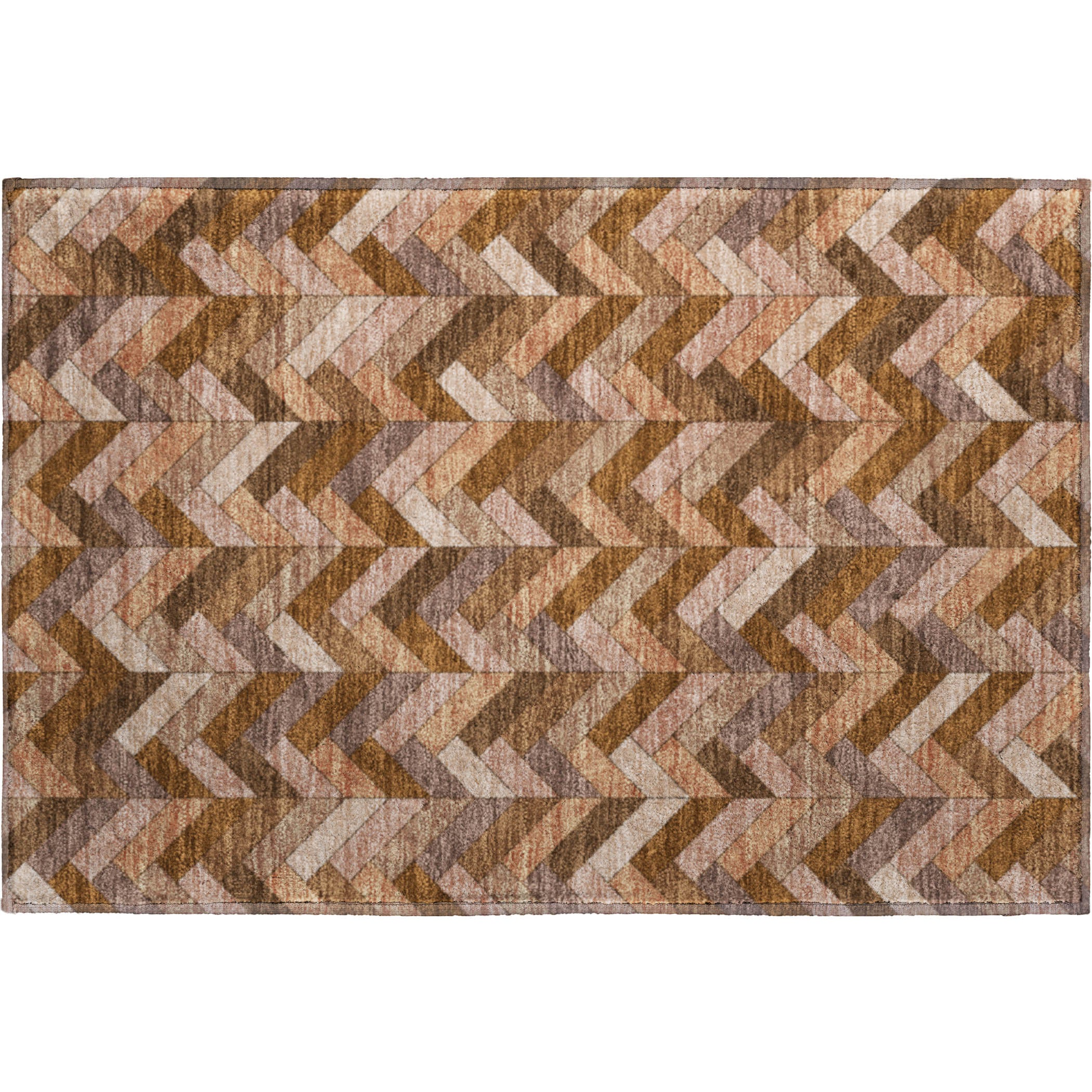 Cairo Machine Washable Transitional Copper Orange Rug 1'8" x 2'6" #shape_Rectangle