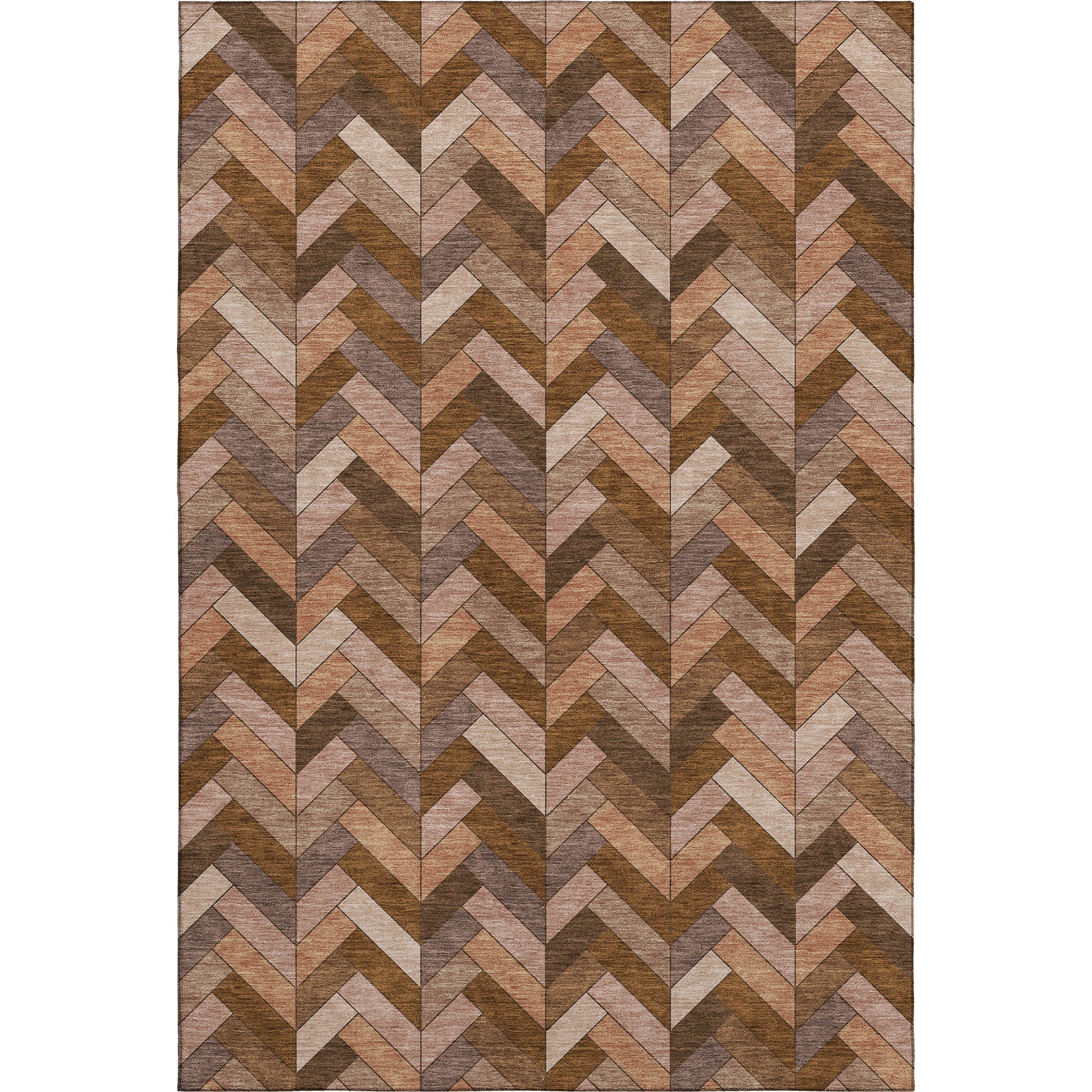 Cairo Machine Washable Transitional Copper Orange Rug 3' x 5' #shape_Rectangle