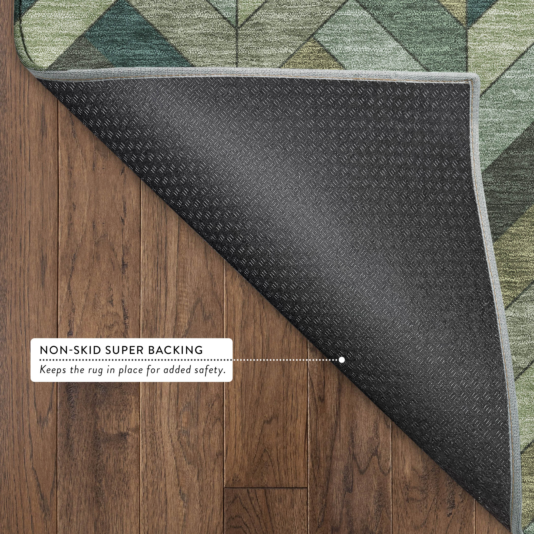 Cairo Machine Washable Transitional Green Rug 1'8" x 2'6" #shape_Rectangle