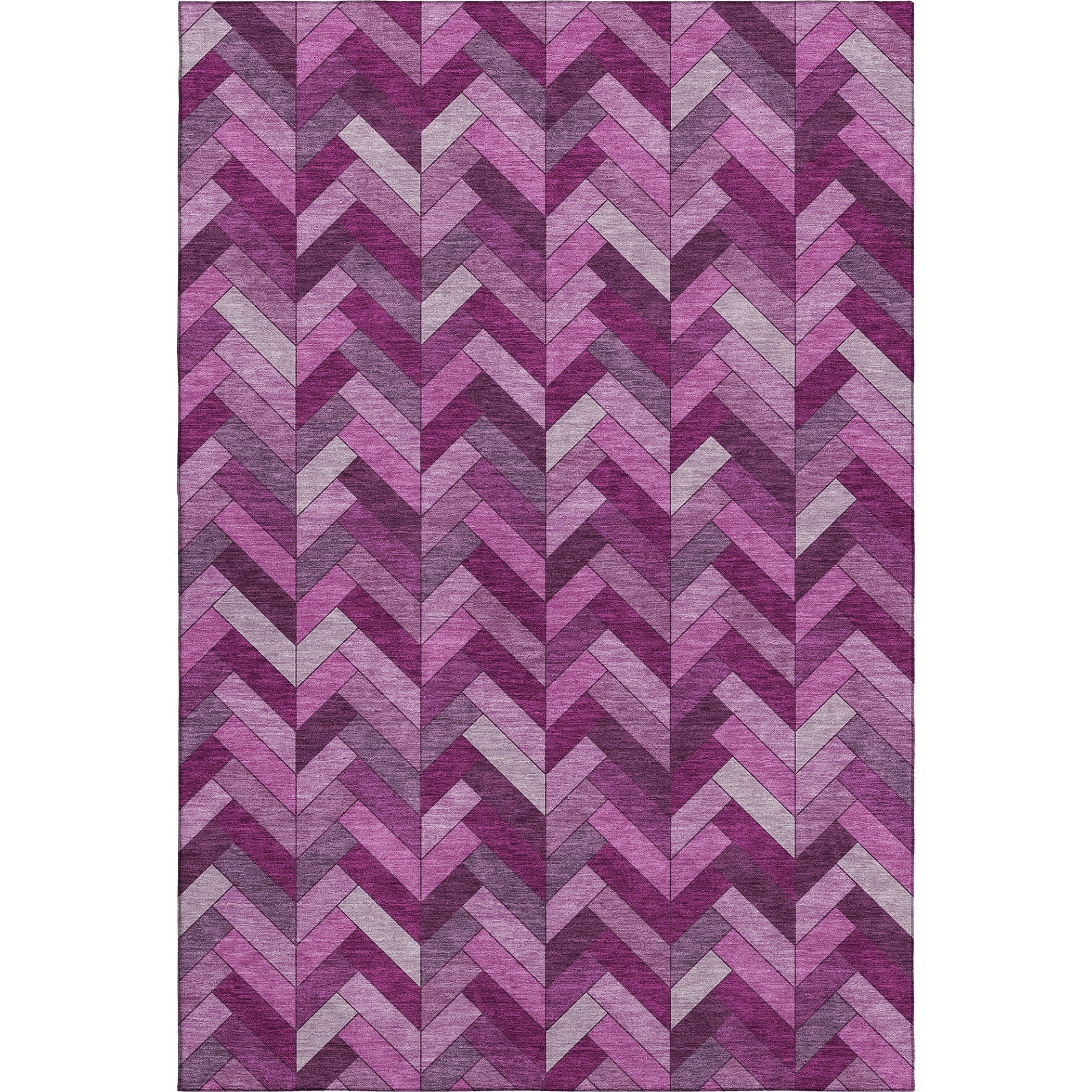 Cairo Machine Washable Transitional Pink Rug 3' x 5' #shape_Rectangle