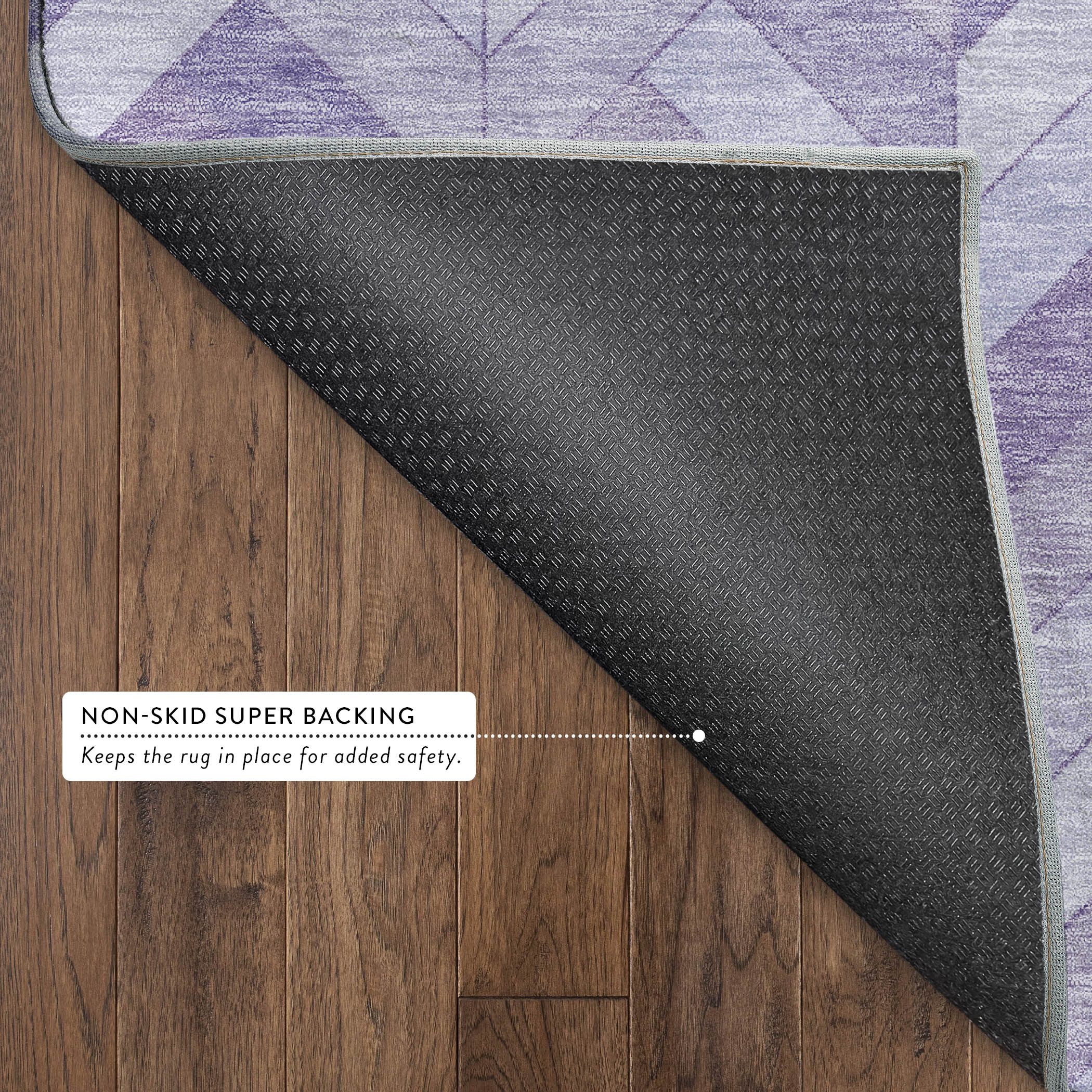Bangkok Machine Washable Transitional Plum Purple Rug 1'8" x 2'6" #shape_Rectangle