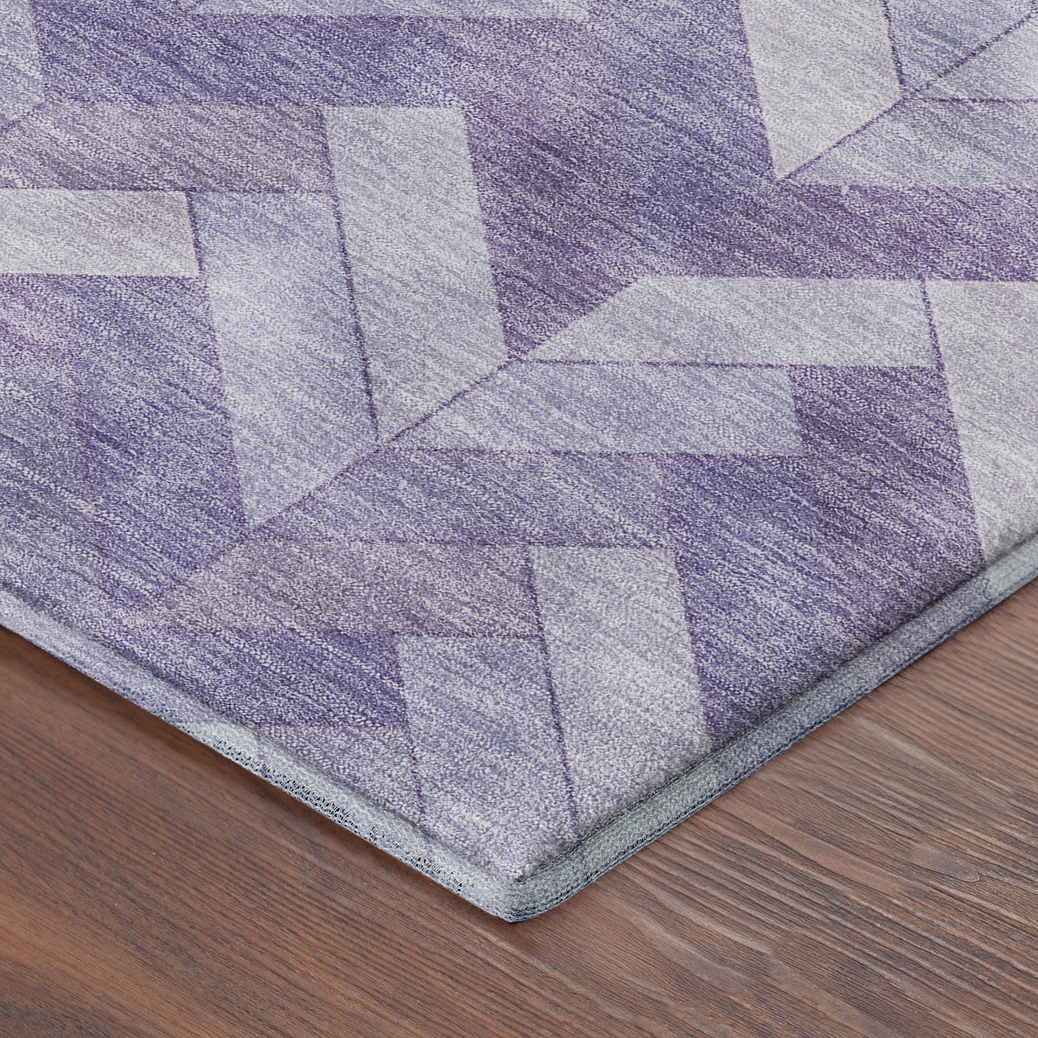 Bangkok Machine Washable Transitional Plum Purple Rug 1'8" x 2'6" #shape_Rectangle
