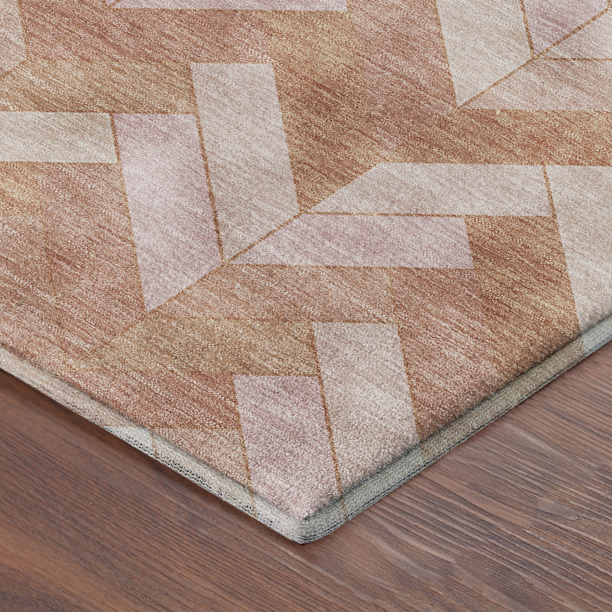 Bangkok Machine Washable Transitional Salmon Orange Rug 1'8" x 2'6" #shape_Rectangle