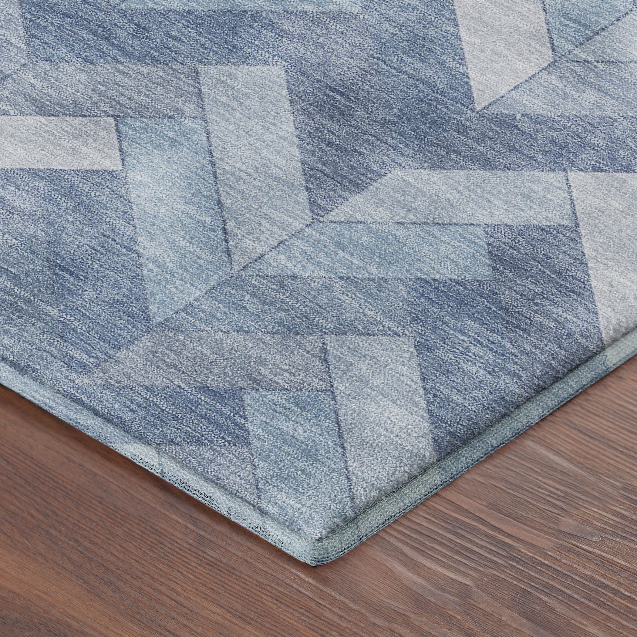 Bangkok Machine Washable Transitional Sky Blue Rug 1'8" x 2'6" #shape_Rectangle