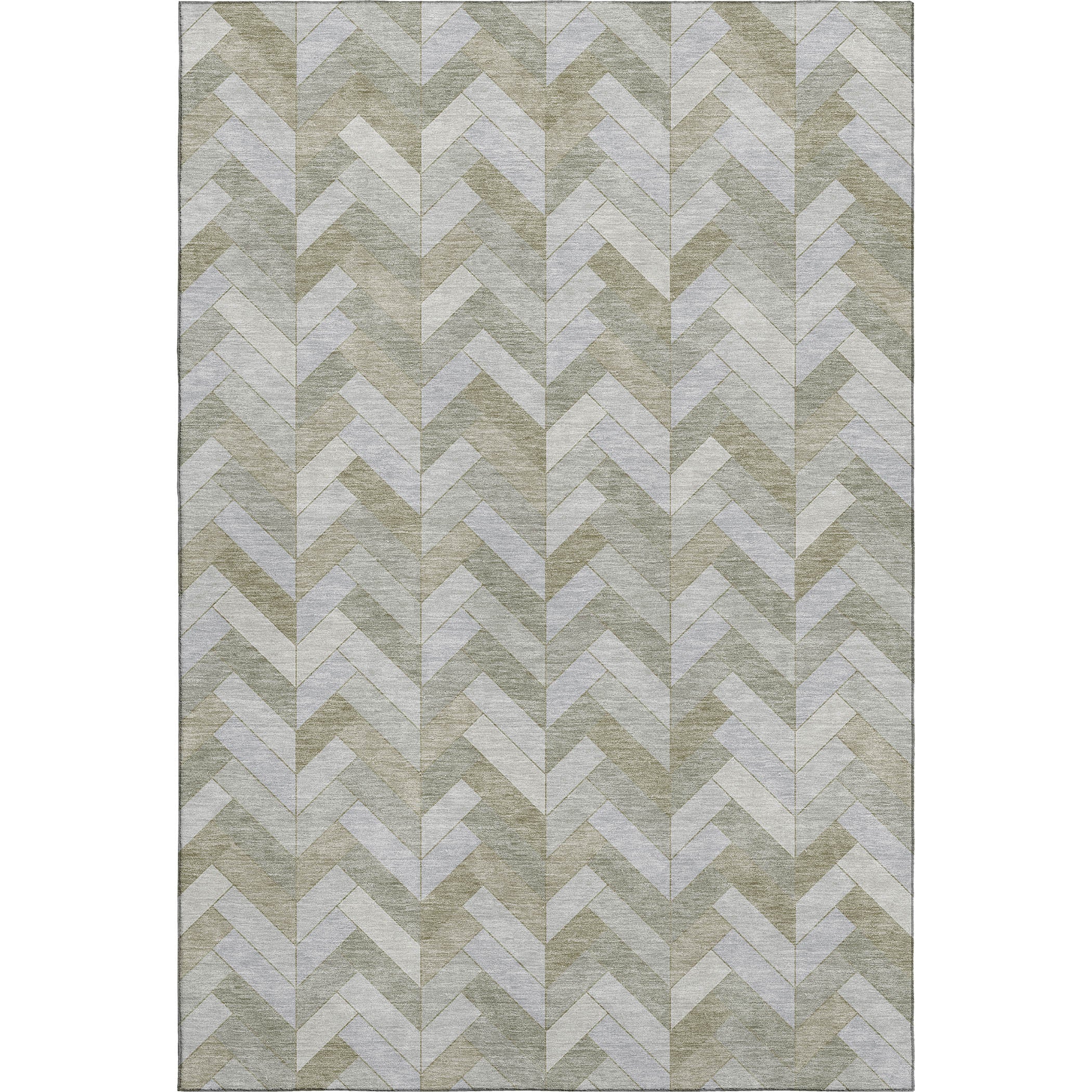 Bangkok Machine Washable Transitional Taupe Brown Rug 3' x 5' #shape_Rectangle