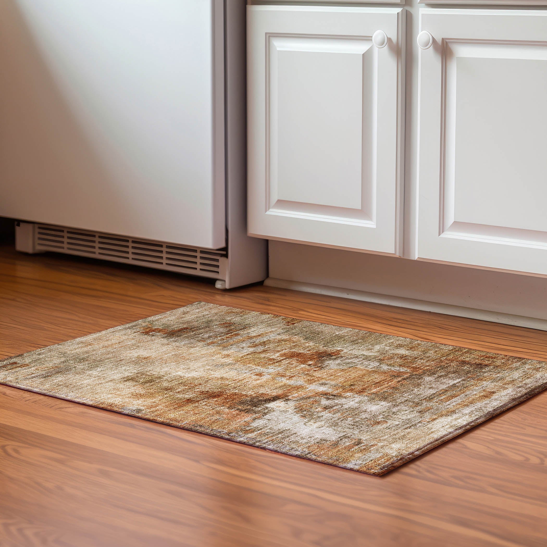 Seoul Machine Washable Transitional Copper Orange Rug 1'8" x 2'6" #shape_Rectangle