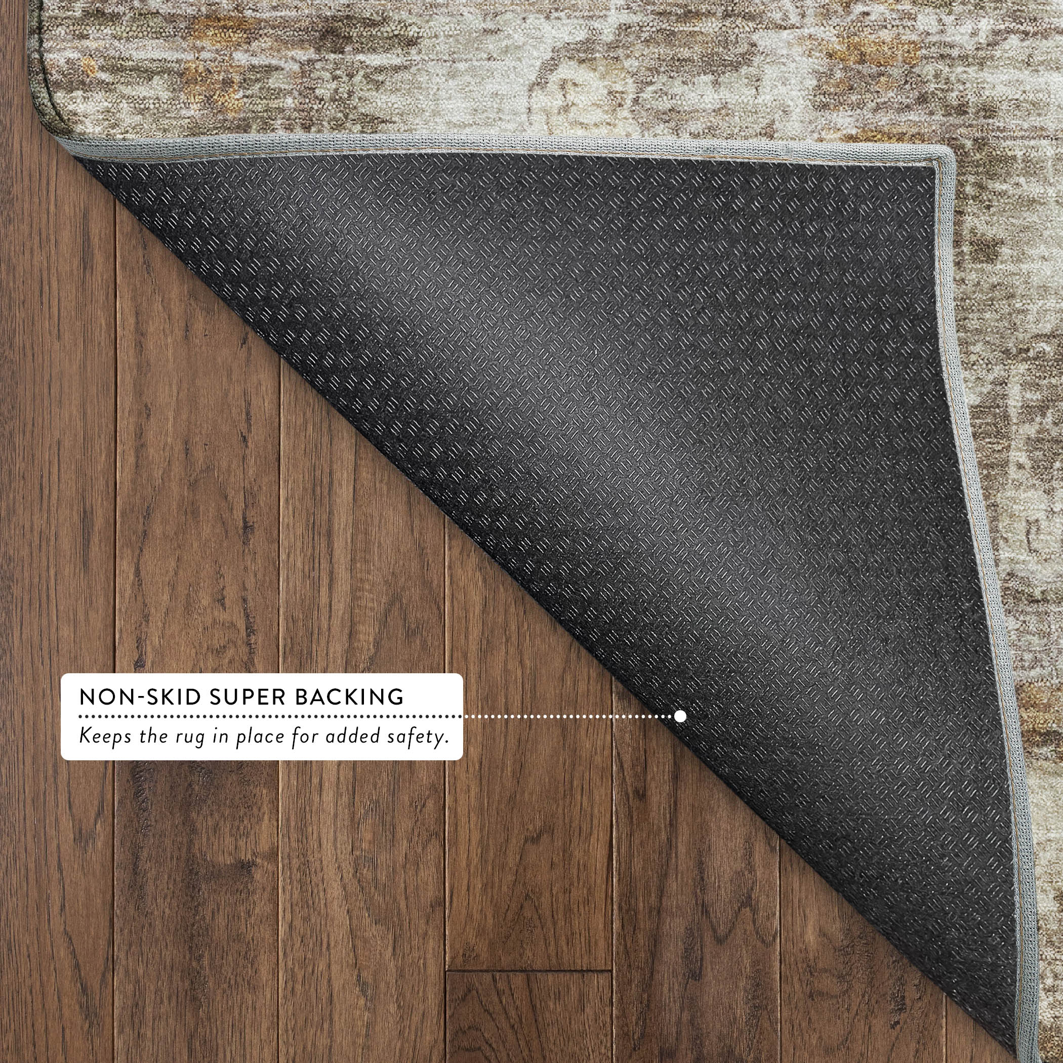 Seoul Machine Washable Transitional Walnut Gold Rug 1'8" x 2'6" #shape_Rectangle