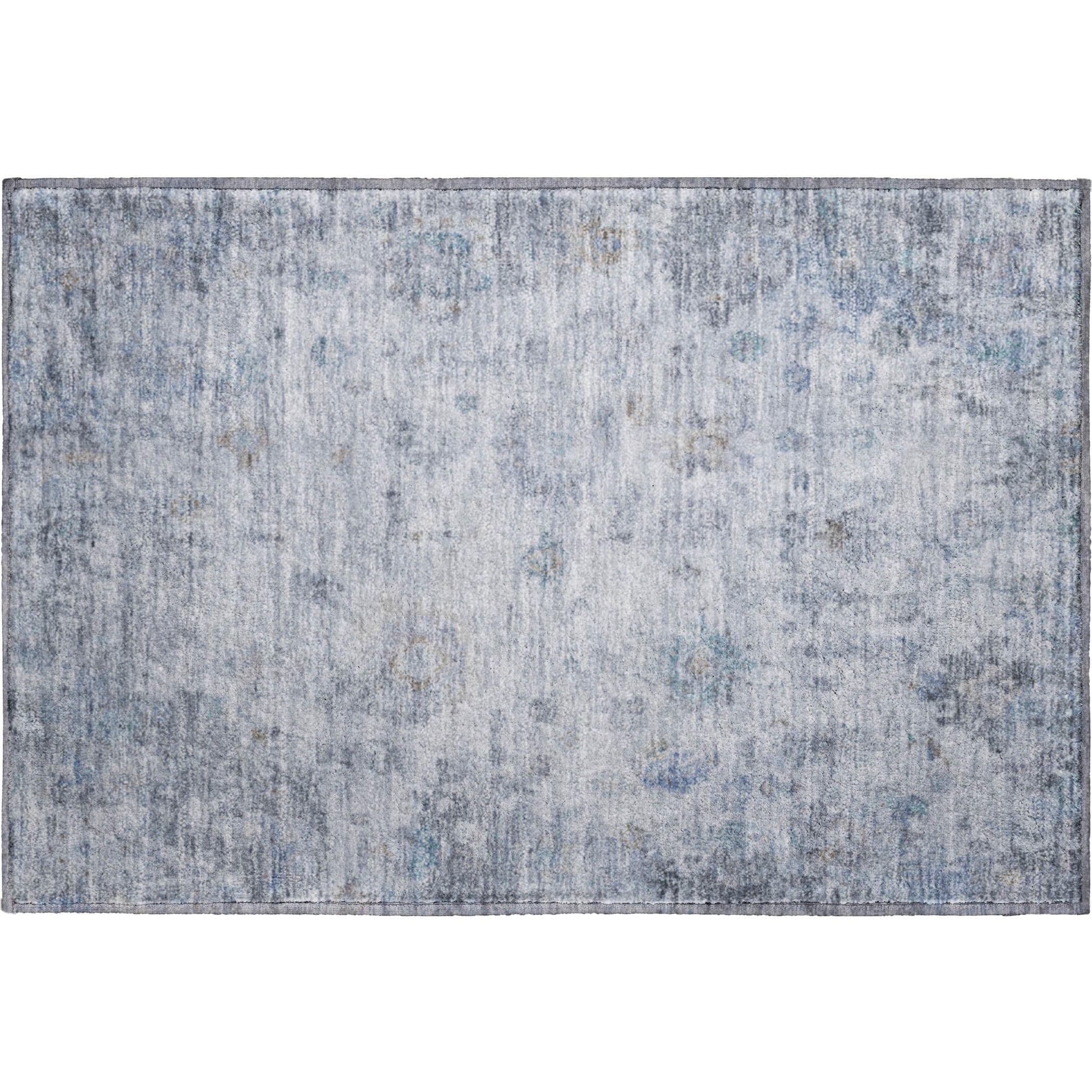 Sintra Machine Washable Traditional Blue Rug 1'8" x 2'6" #shape_Rectangle
