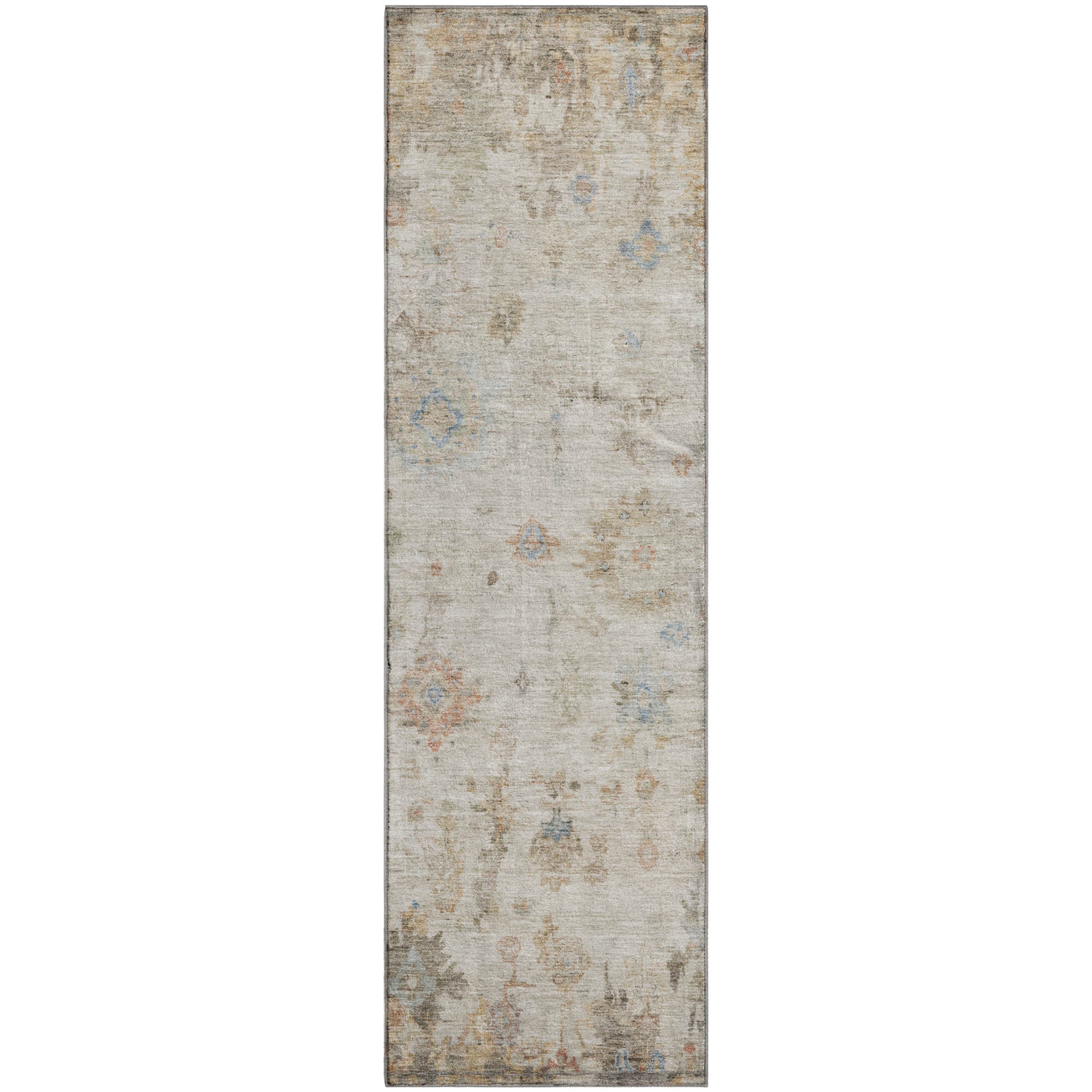Sintra Machine Washable Traditional Ivory Rug 2'3" x 7'6" #shape_Runner
