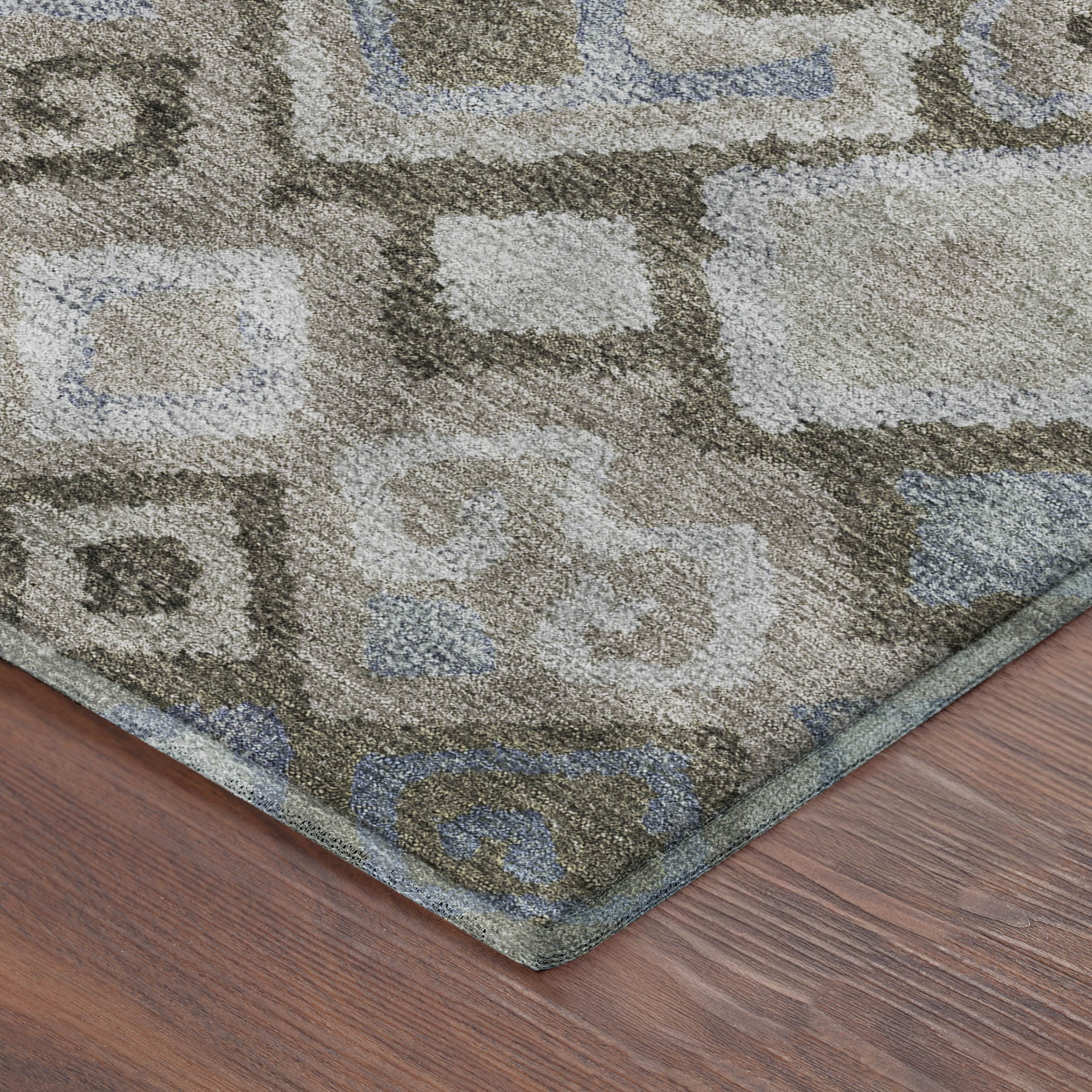 Lucerne Machine Washable Transitional Beige Brown Rug 1'8" x 2'6" #shape_Rectangle