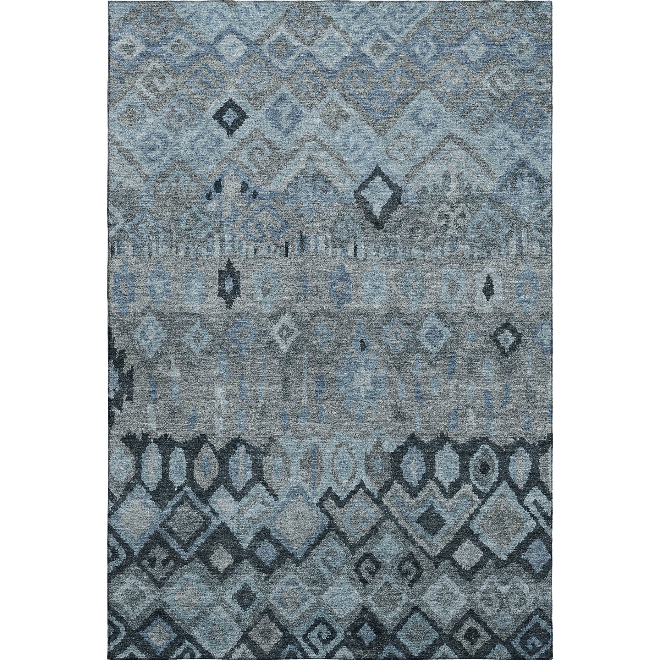 Lucerne Machine Washable Transitional Gray Rug 3' x 5' #shape_Rectangle