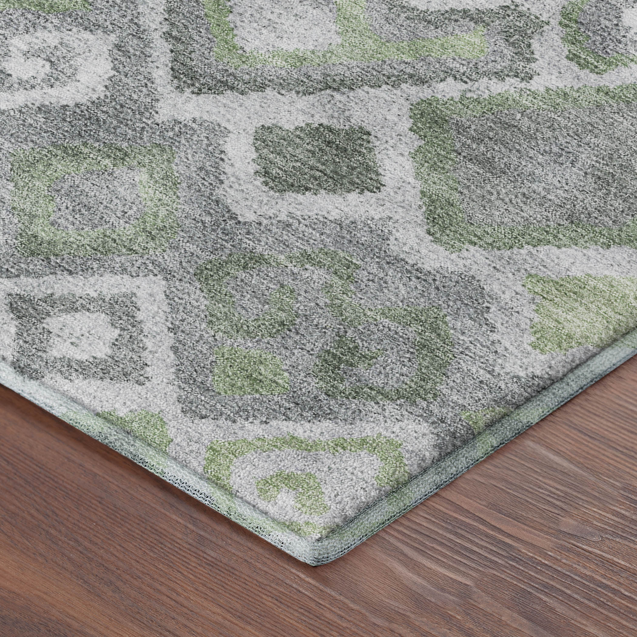 Dublin Machine Washable Transitional Gray Rug 1'8" x 2'6" #shape_Rectangle