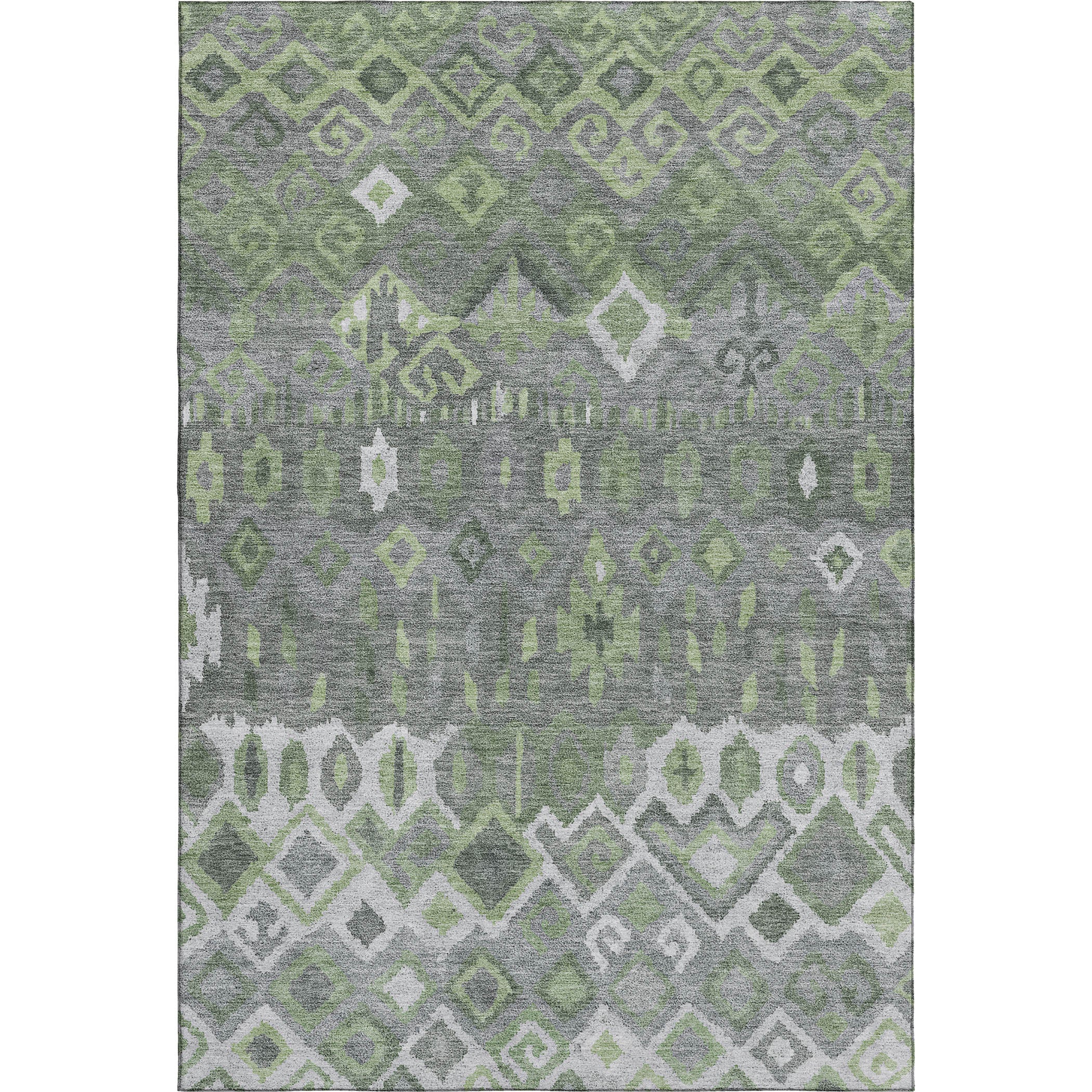 Dublin Machine Washable Transitional Gray Rug 3' x 5' #shape_Rectangle