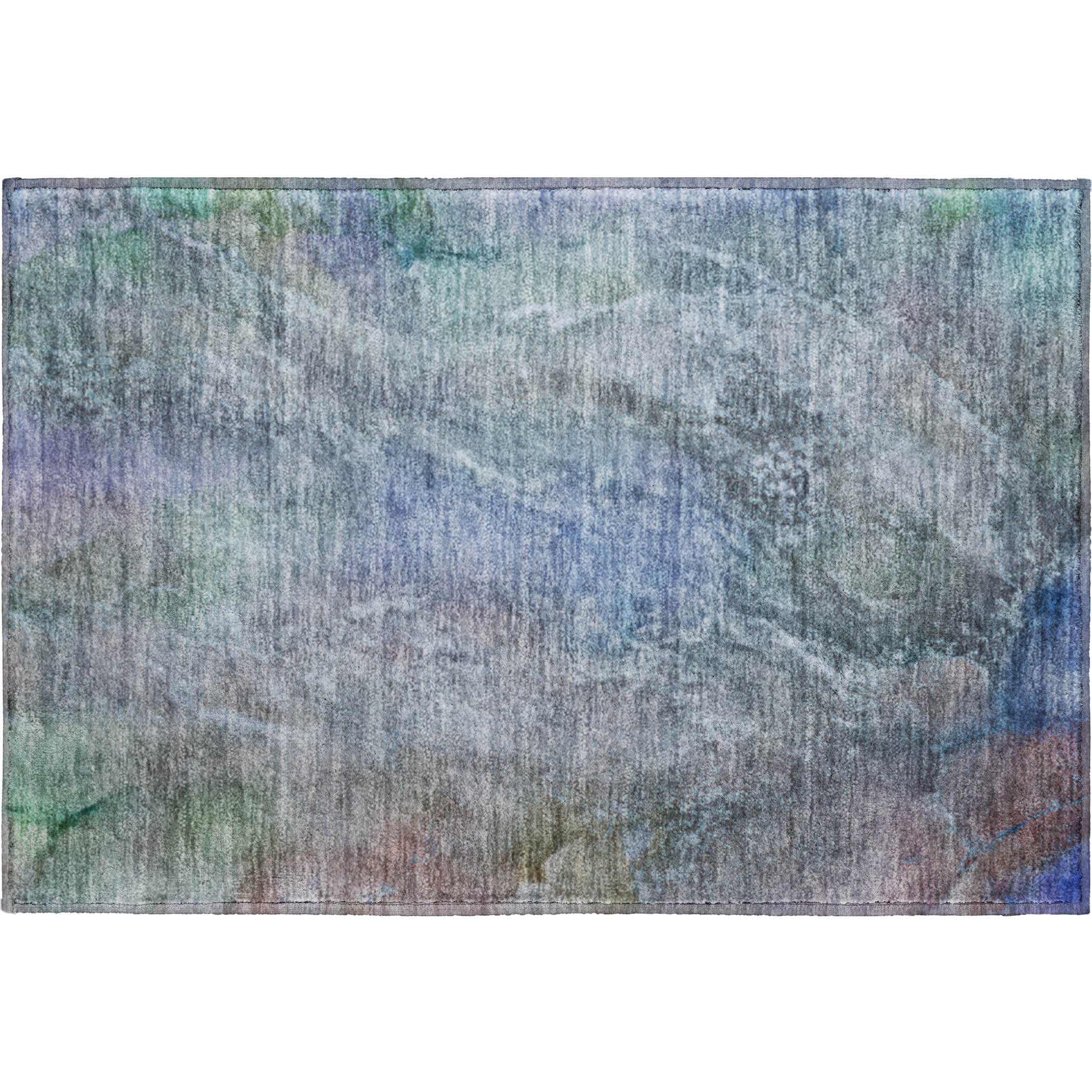Sintra Machine Washable Transitional Blue Rug 1'8" x 2'6" #shape_Rectangle