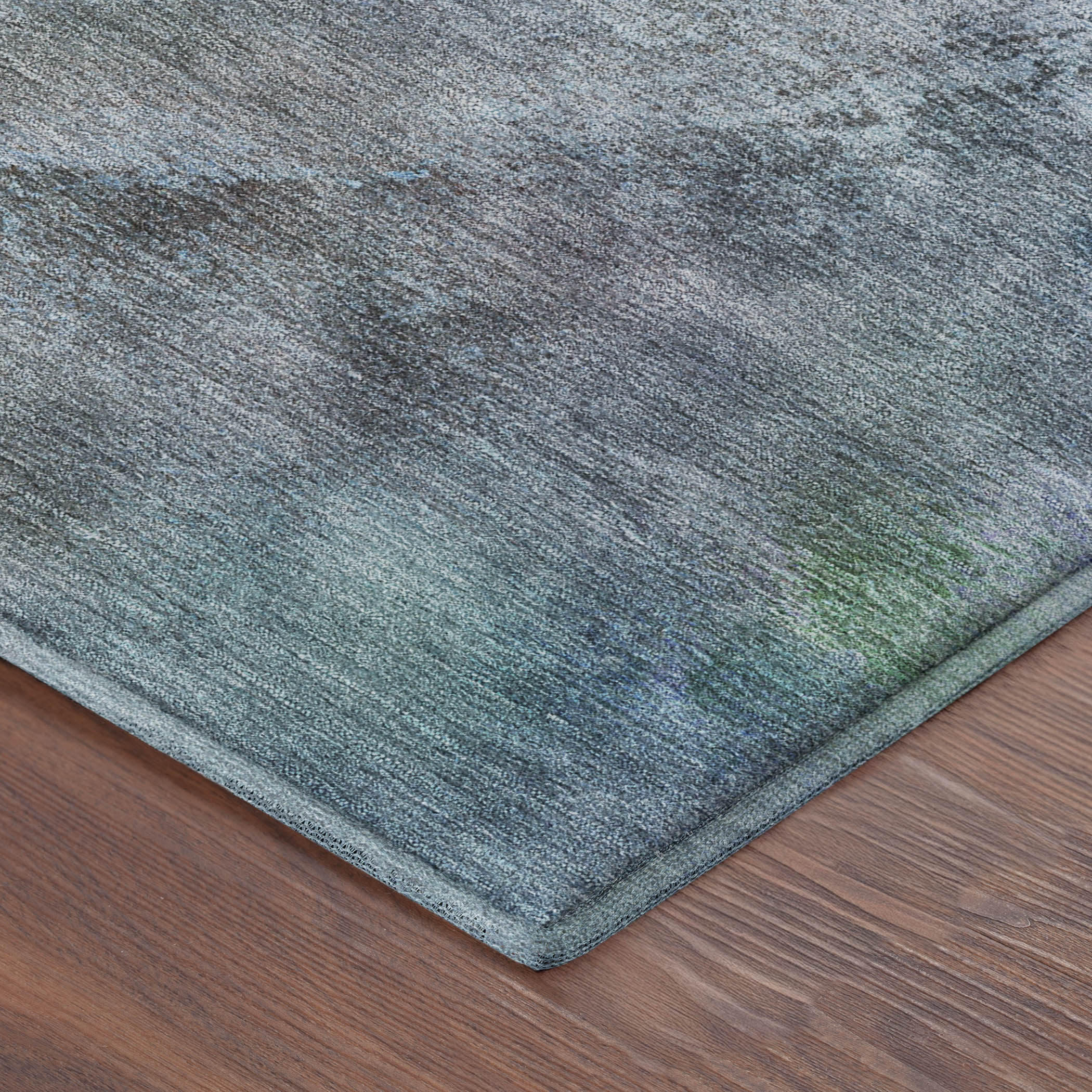 Sintra Machine Washable Transitional Blue Rug 1'8" x 2'6" #shape_Rectangle