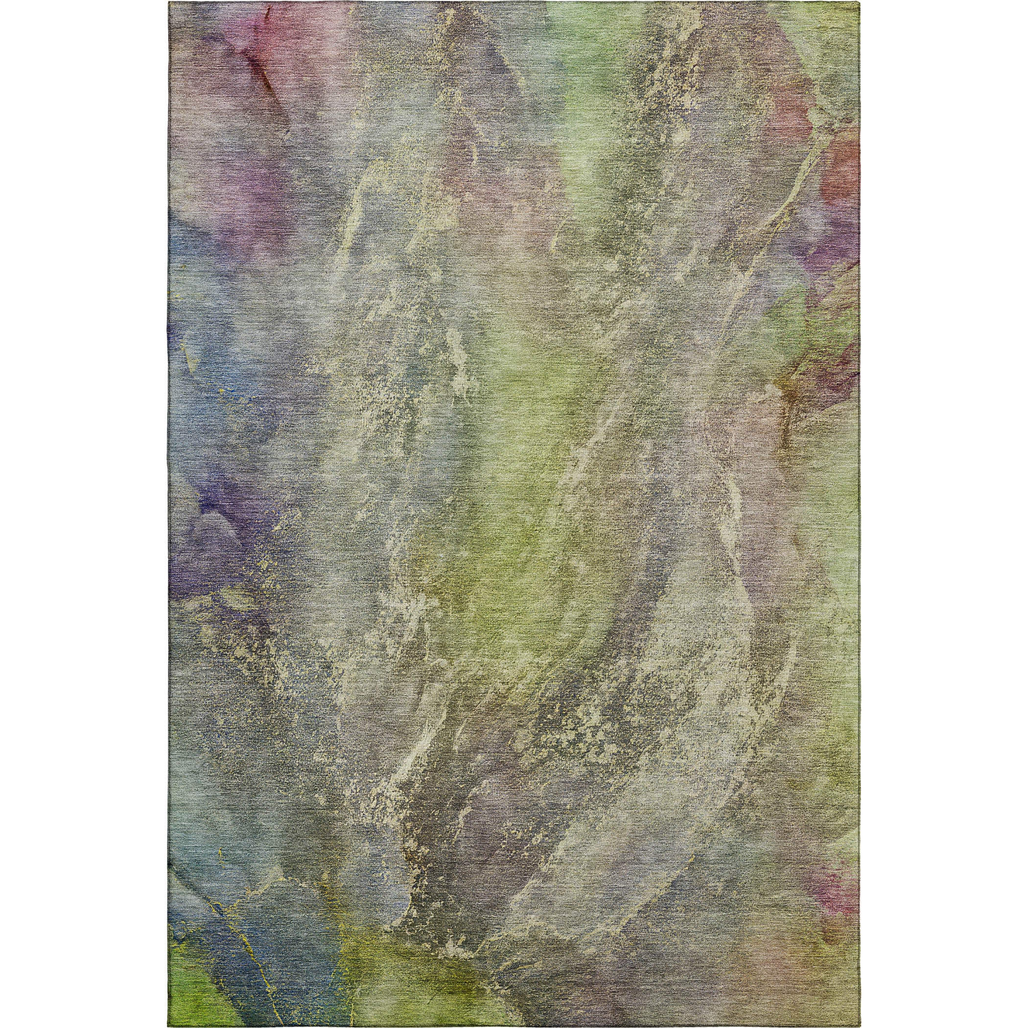 Sintra Machine Washable Transitional Green Rug 3' x 5' #shape_Rectangle