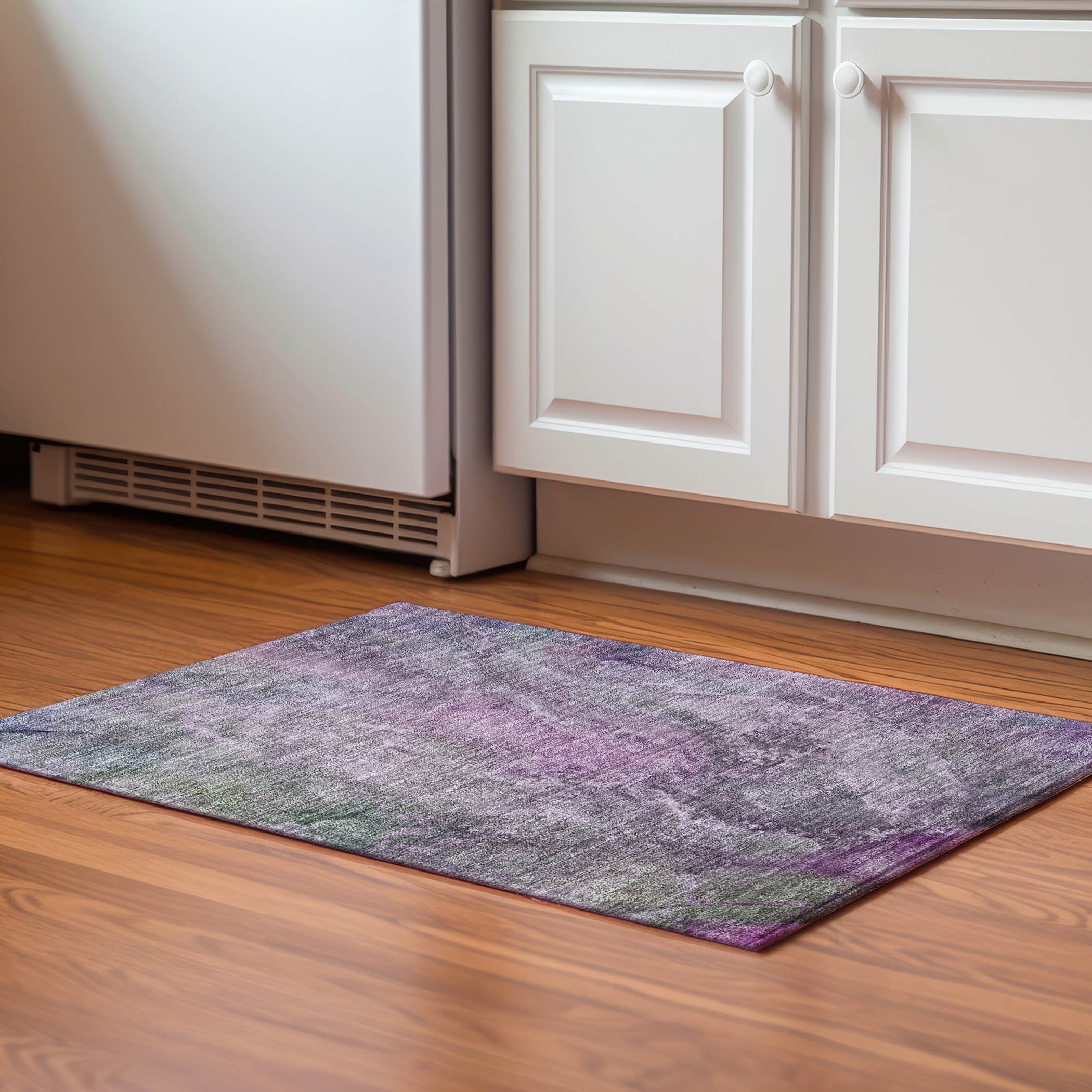 Sintra Machine Washable Transitional Plum Purple Rug 1'8" x 2'6" #shape_Rectangle