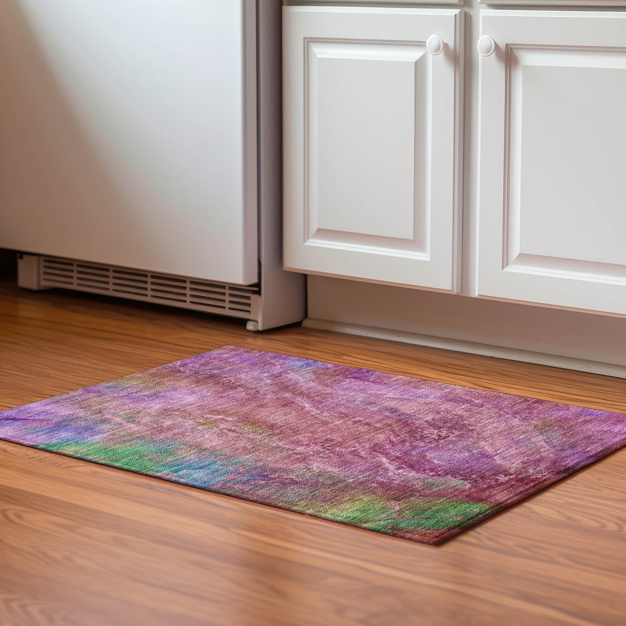 Dublin Machine Washable Transitional Blush Pink Rug 1'8" x 2'6" #shape_Rectangle