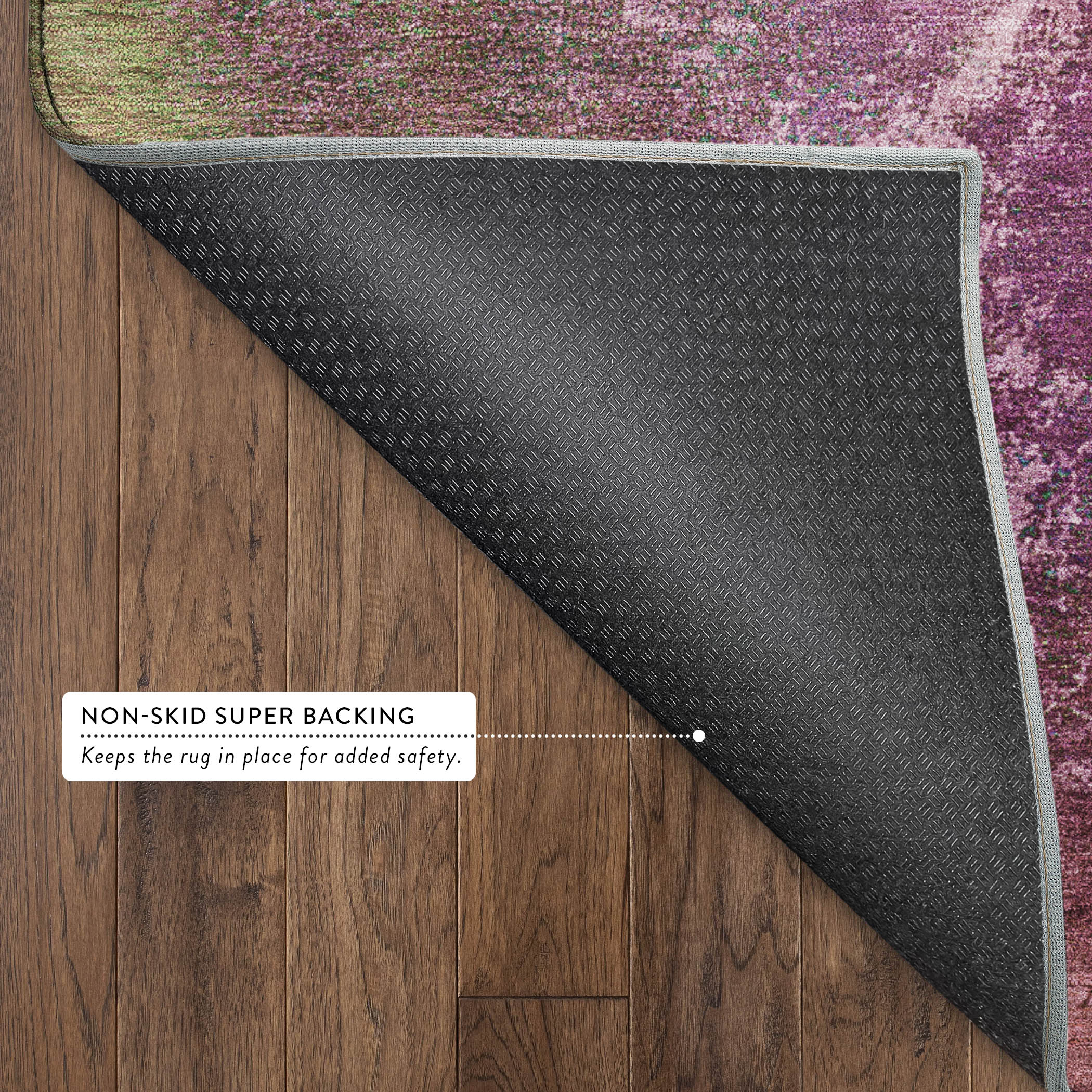 Dublin Machine Washable Transitional Blush Pink Rug 1'8" x 2'6" #shape_Rectangle