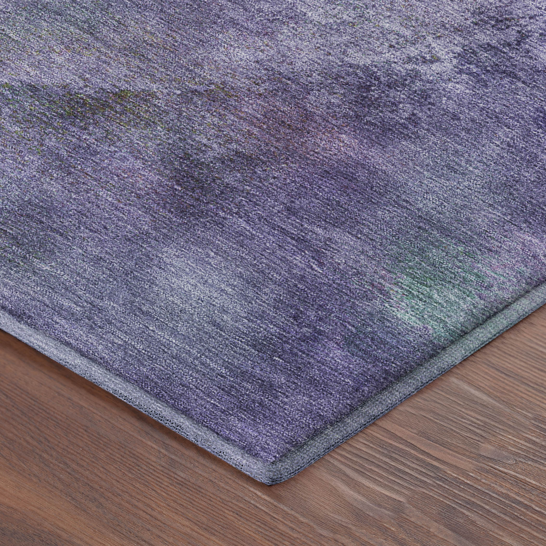 Dublin Machine Washable Transitional Purple Rug 1'8" x 2'6" #shape_Rectangle