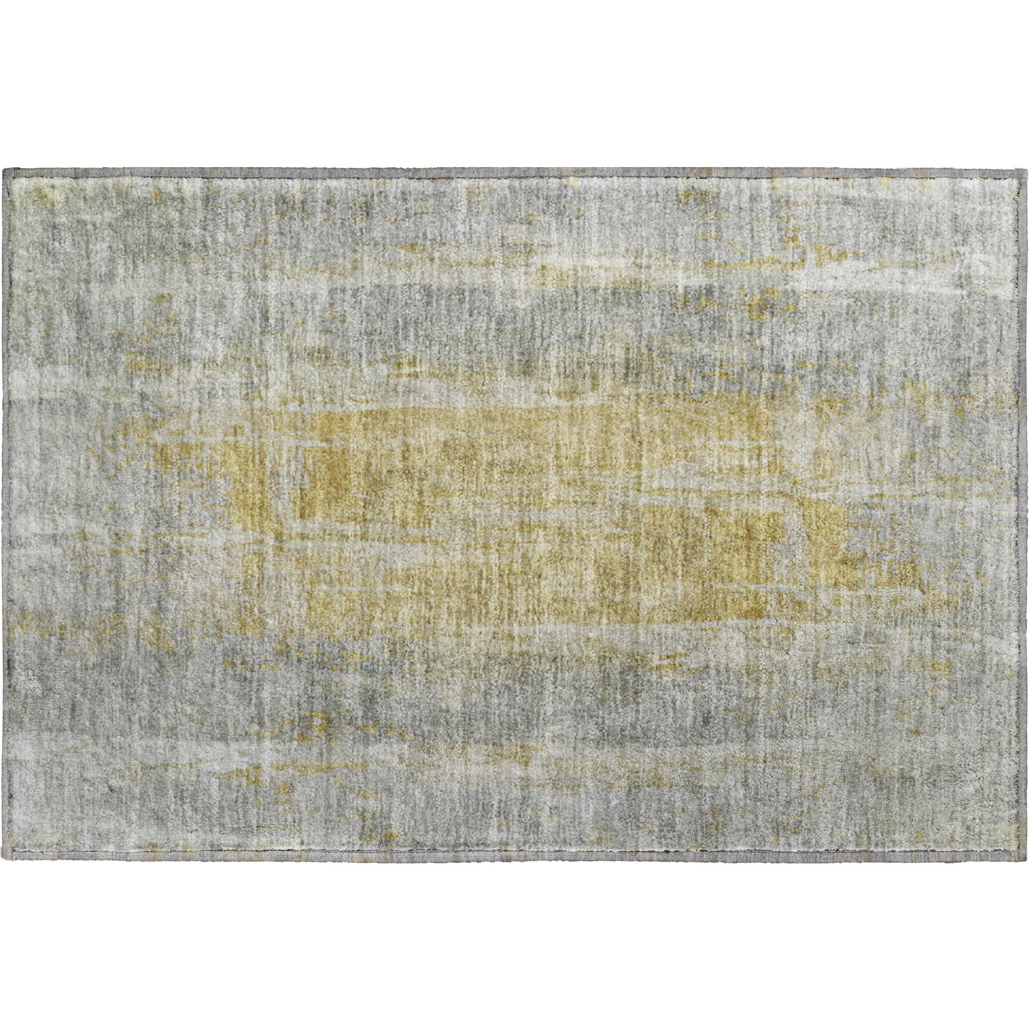 Dubrovnik Machine Washable Transitional Pewter Gray Rug 1'8" x 2'6" #shape_Rectangle