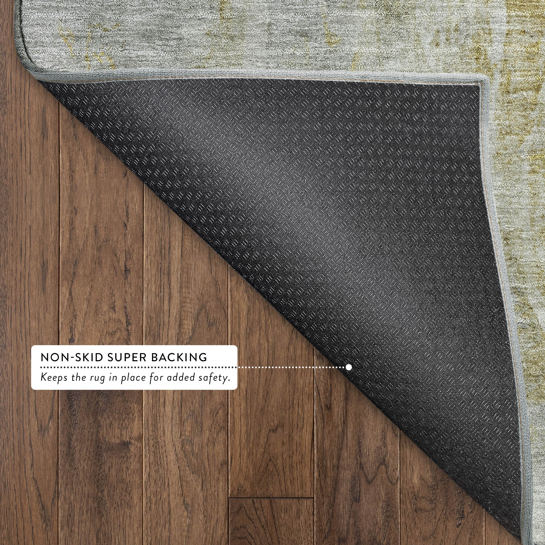 Dubrovnik Machine Washable Transitional Pewter Gray Rug 1'8" x 2'6" #shape_Rectangle