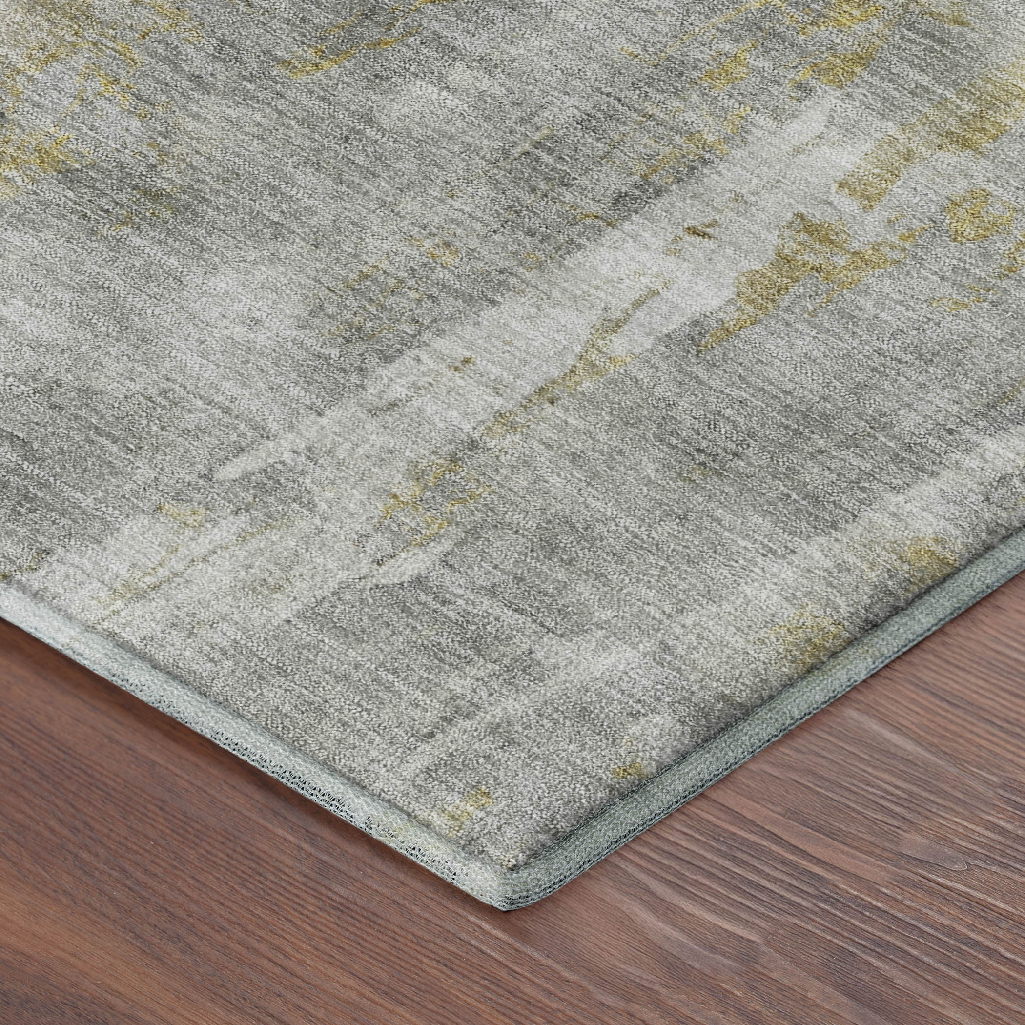 Dubrovnik Machine Washable Transitional Pewter Gray Rug 1'8" x 2'6" #shape_Rectangle
