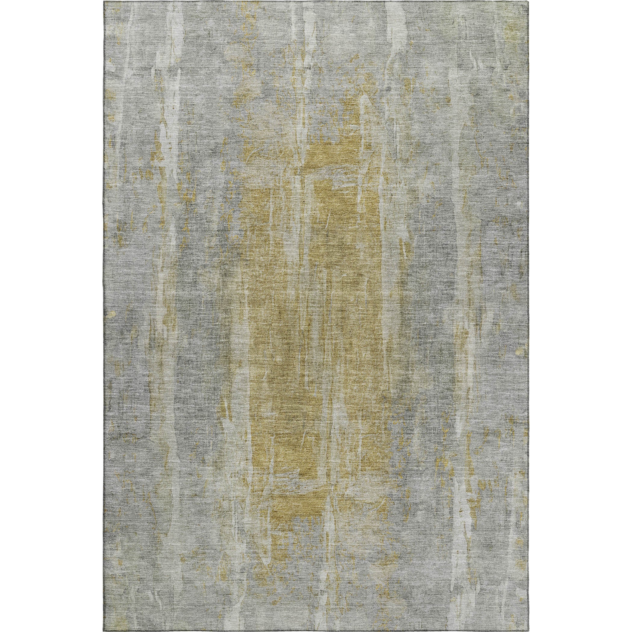 Dubrovnik Machine Washable Transitional Pewter Gray Rug 3' x 5' #shape_Rectangle