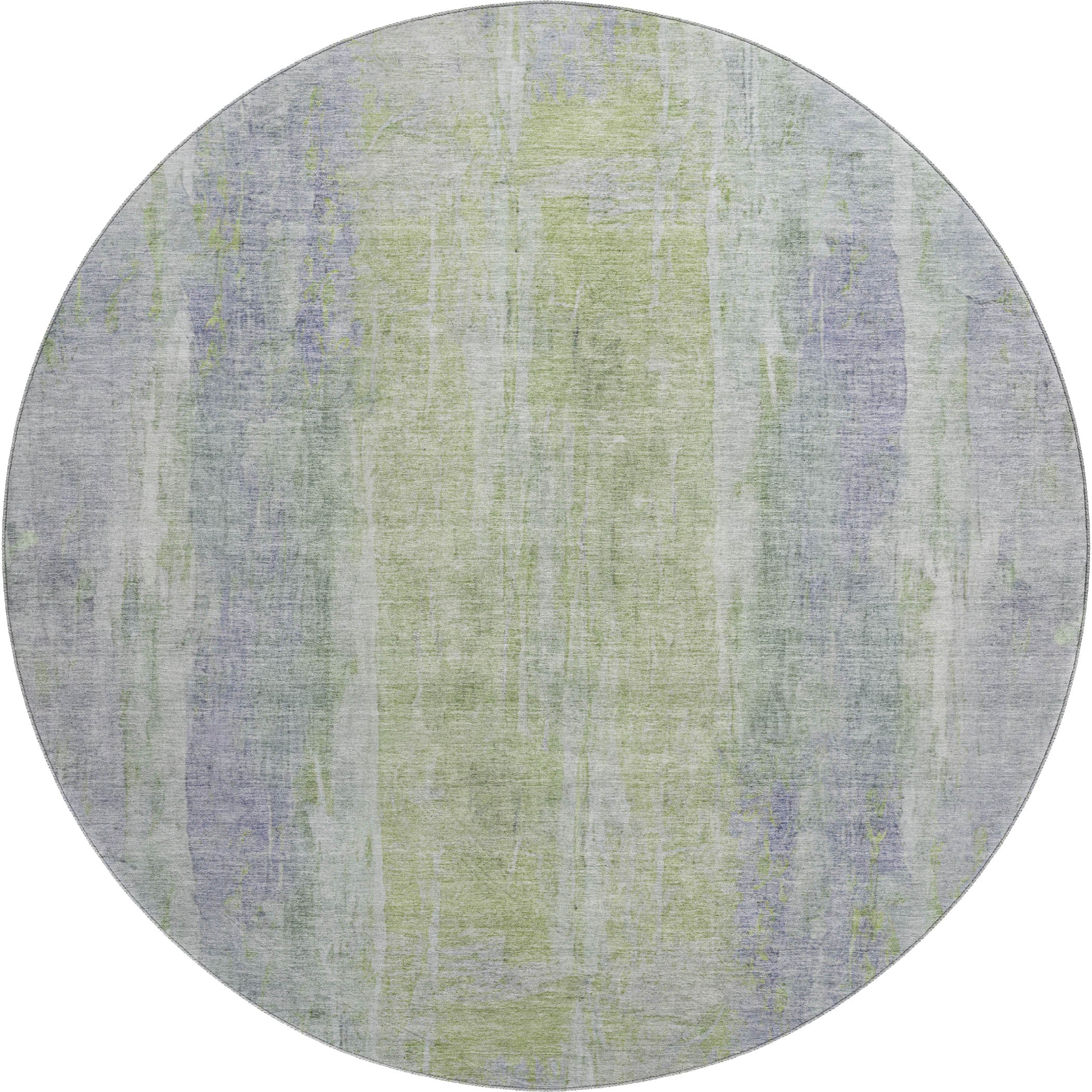 Dubrovnik Machine Washable Transitional Plum Purple Rug 8' x 8' #shape_Round