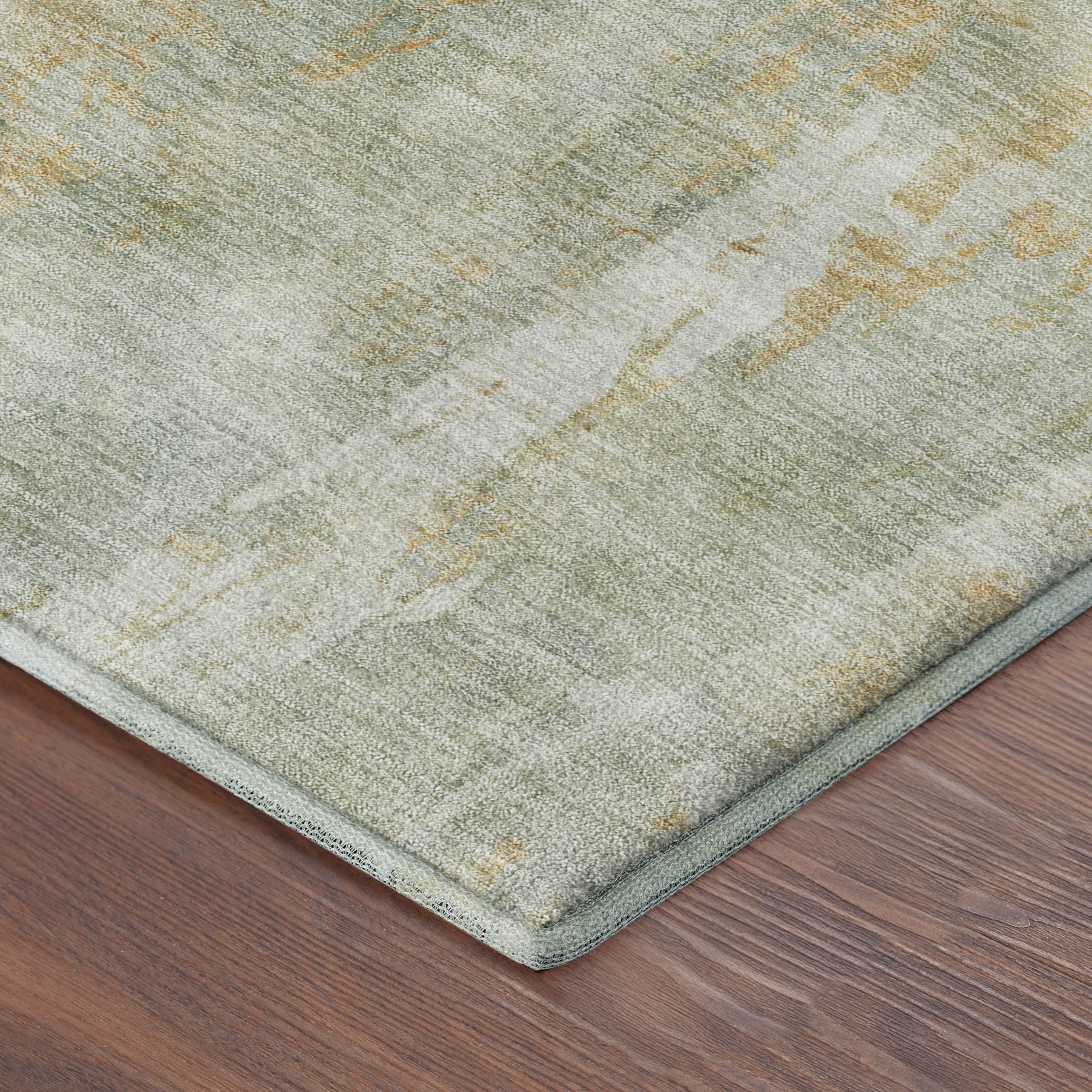 Dubrovnik Machine Washable Transitional Sage Green Rug 1'8" x 2'6" #shape_Rectangle