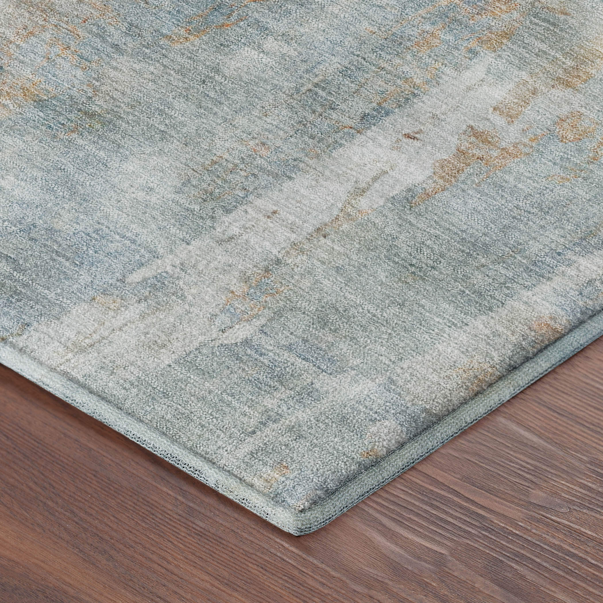 Dubrovnik Machine Washable Transitional Sky Blue Rug 1'8" x 2'6" #shape_Rectangle